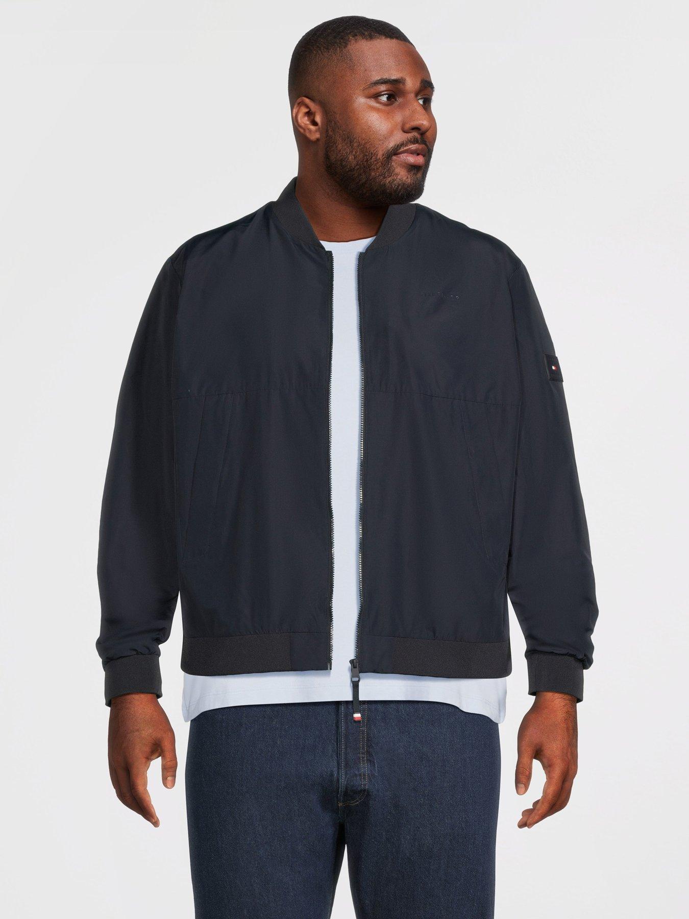 Tommy Hilfiger Big & Tall Branded Bomber, Navy, Size 4Xl, Men