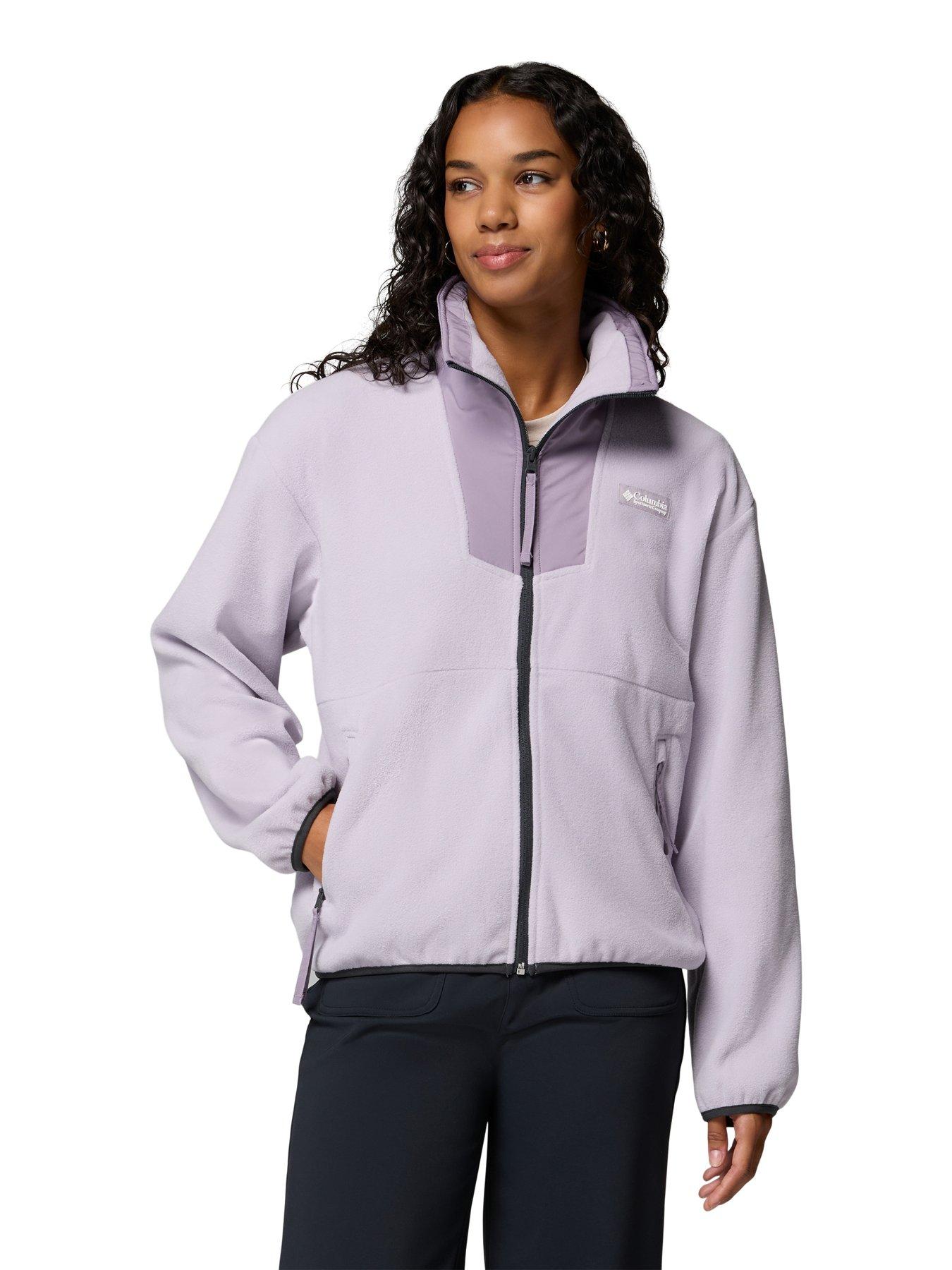 Columbia Womens Sequoia Grove Full Zip Fleece, Purple, Size Xs, Women