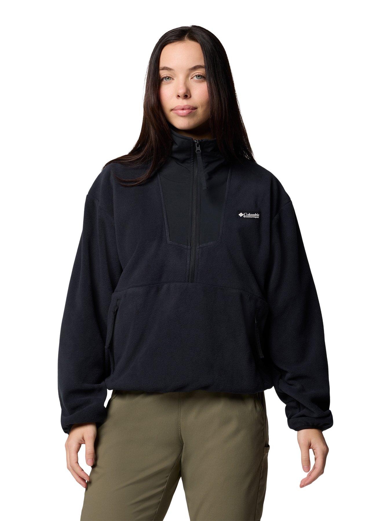 Columbia Womens Sequoia Grove 1/2 Zip Fleece, Black, Size Xs, Women