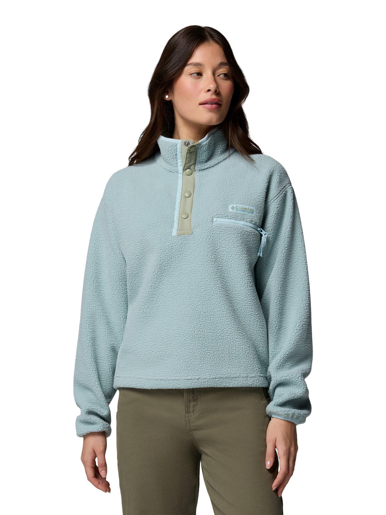 Columbia Womens Helvetia Ii Cropped Half Snap Fleece - Blue
