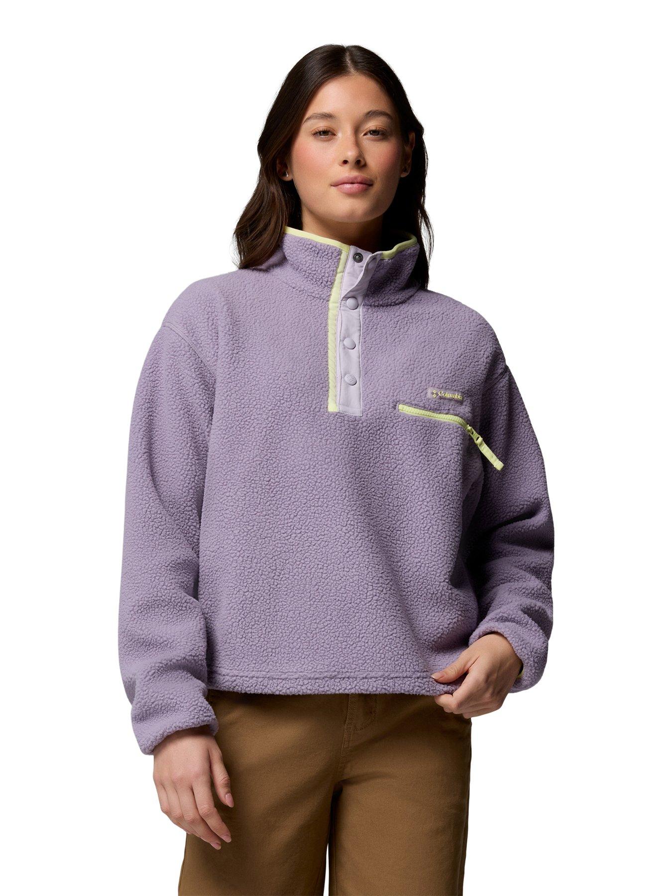 Columbia Womens Helvetia II Cropped Half Snap Fleece - Purple