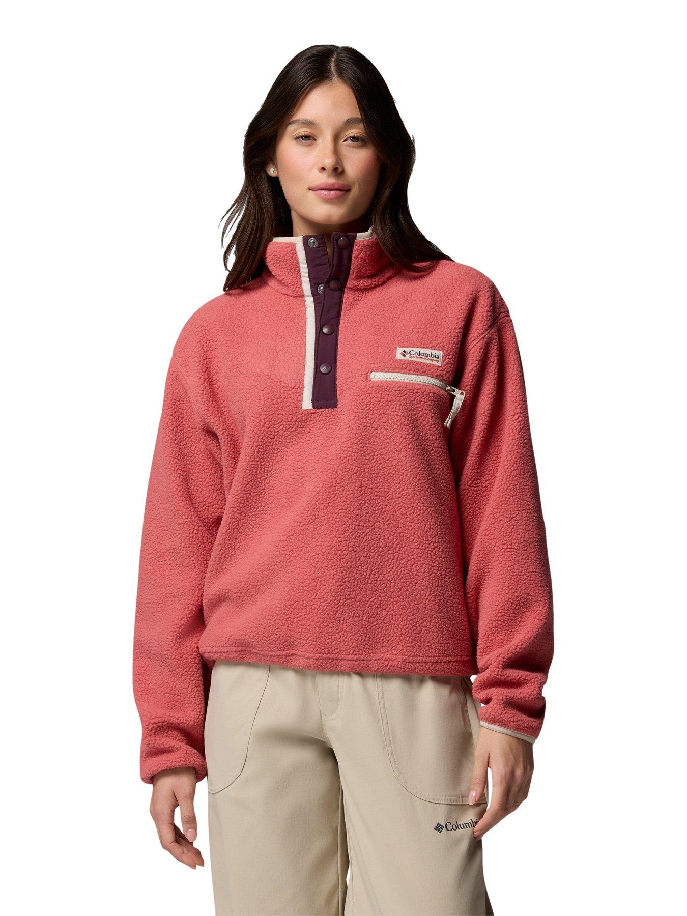 Columbia Womens Helvetia II Cropped Half Snap Fleece - Red