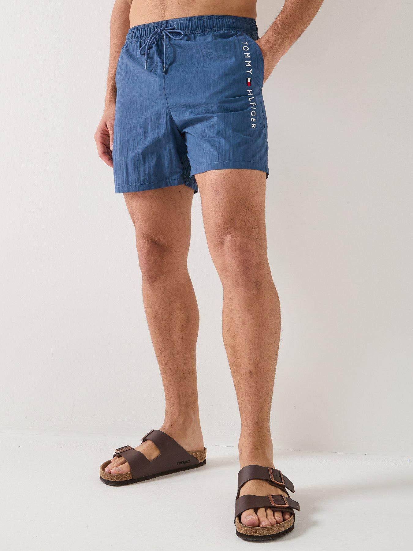 Tommy Hilfiger Side Linear Logo Swimshorts - Blue