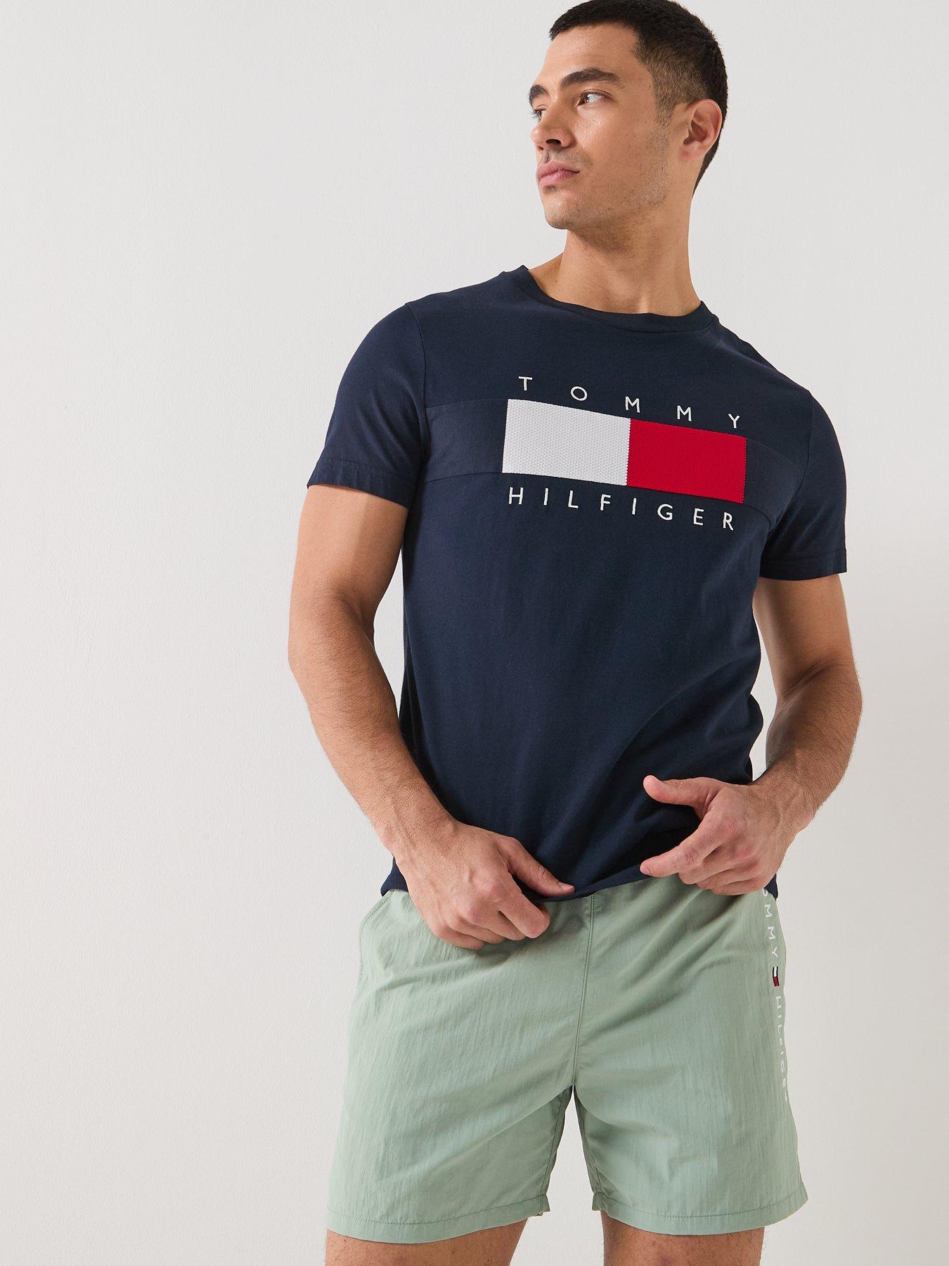 Image 5 of 6 of Tommy Hilfiger Side Linear Logo Swimshorts - Light Green