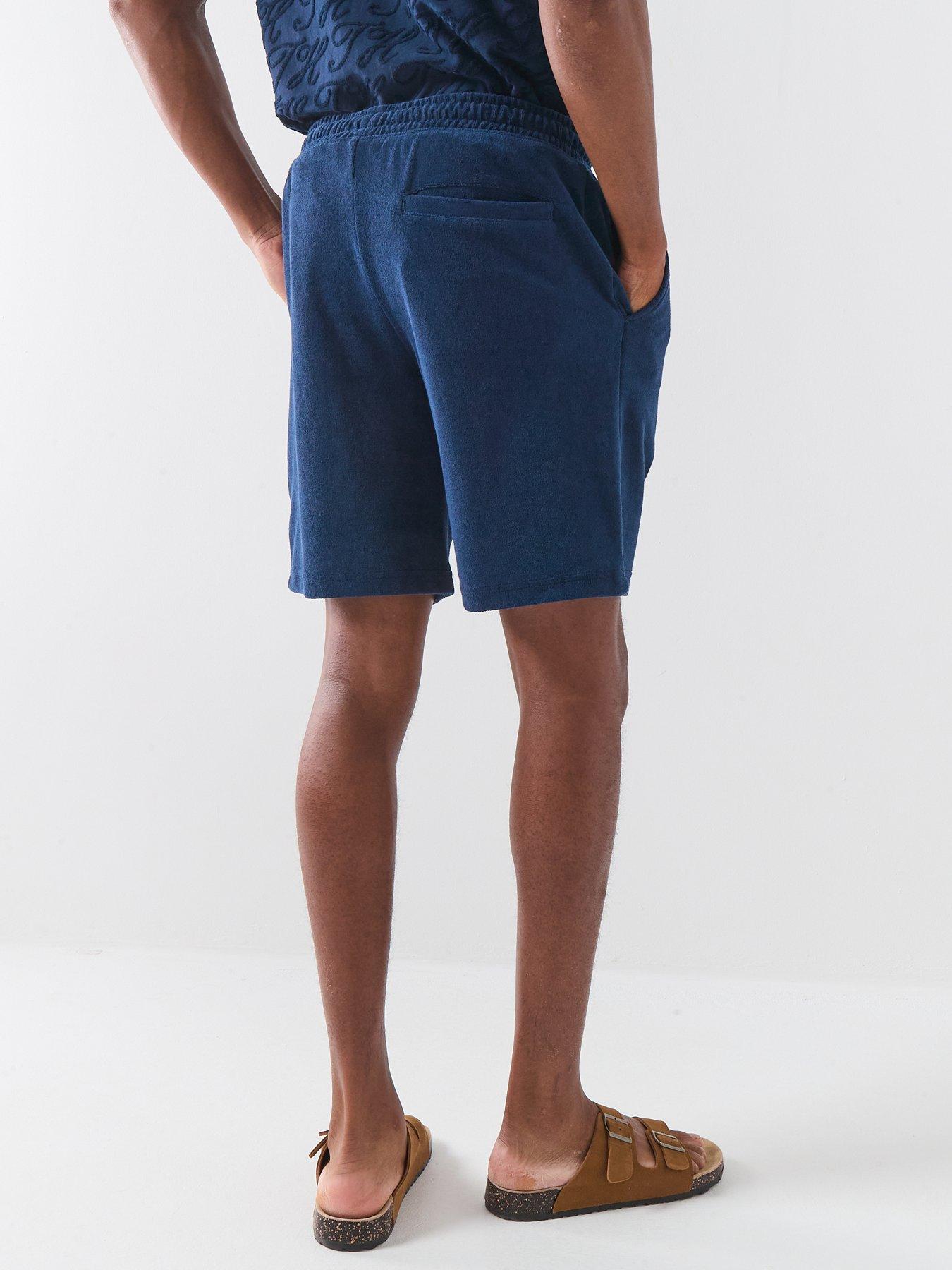 Image 2 of 5 of Tommy Hilfiger Towelling Sweat Shorts - Navy