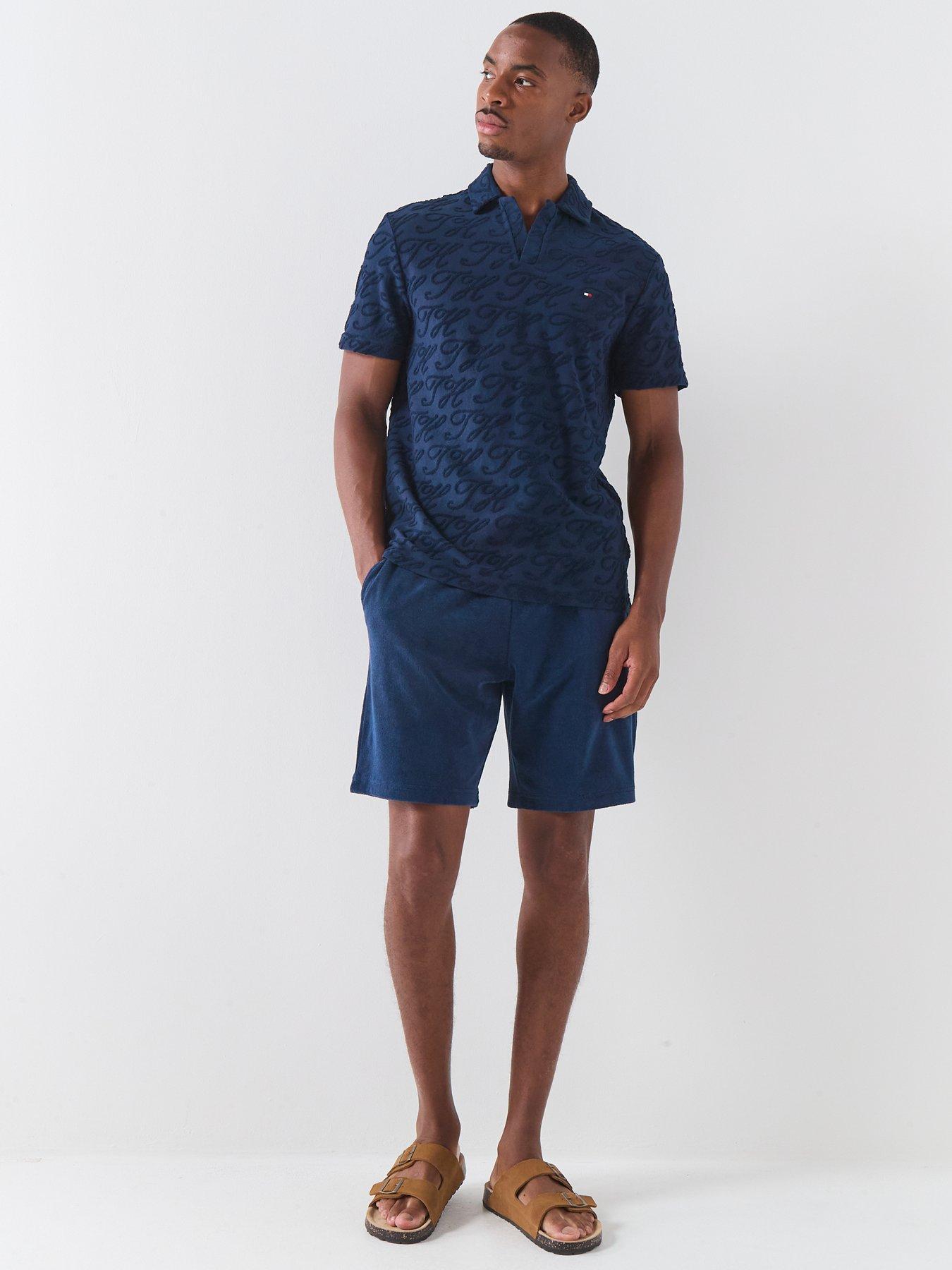 Image 3 of 5 of Tommy Hilfiger Towelling Sweat Shorts - Navy