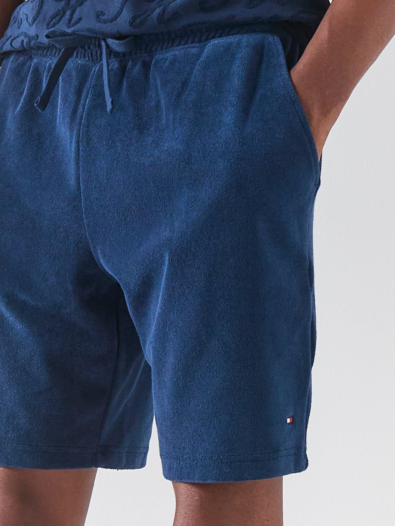 Image 4 of 5 of Tommy Hilfiger Towelling Sweat Shorts - Navy