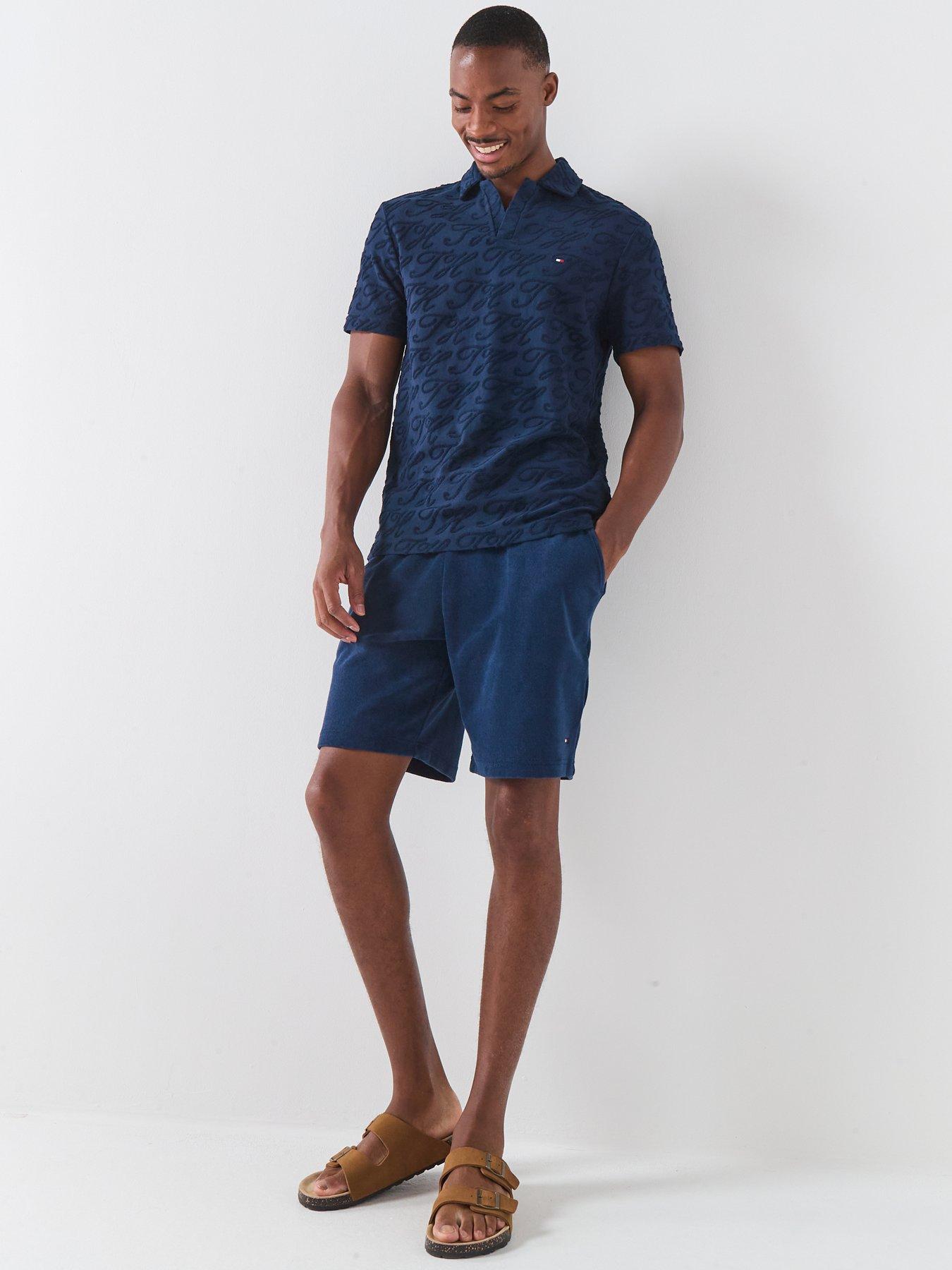 Image 5 of 5 of Tommy Hilfiger Towelling Sweat Shorts - Navy