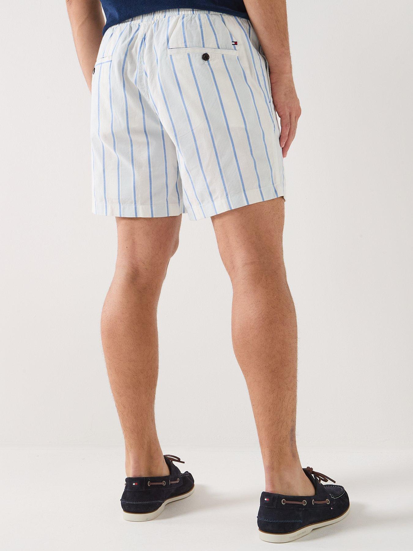 Image 2 of 5 of Tommy Hilfiger Pastel Stripe Shorts - Light Blue