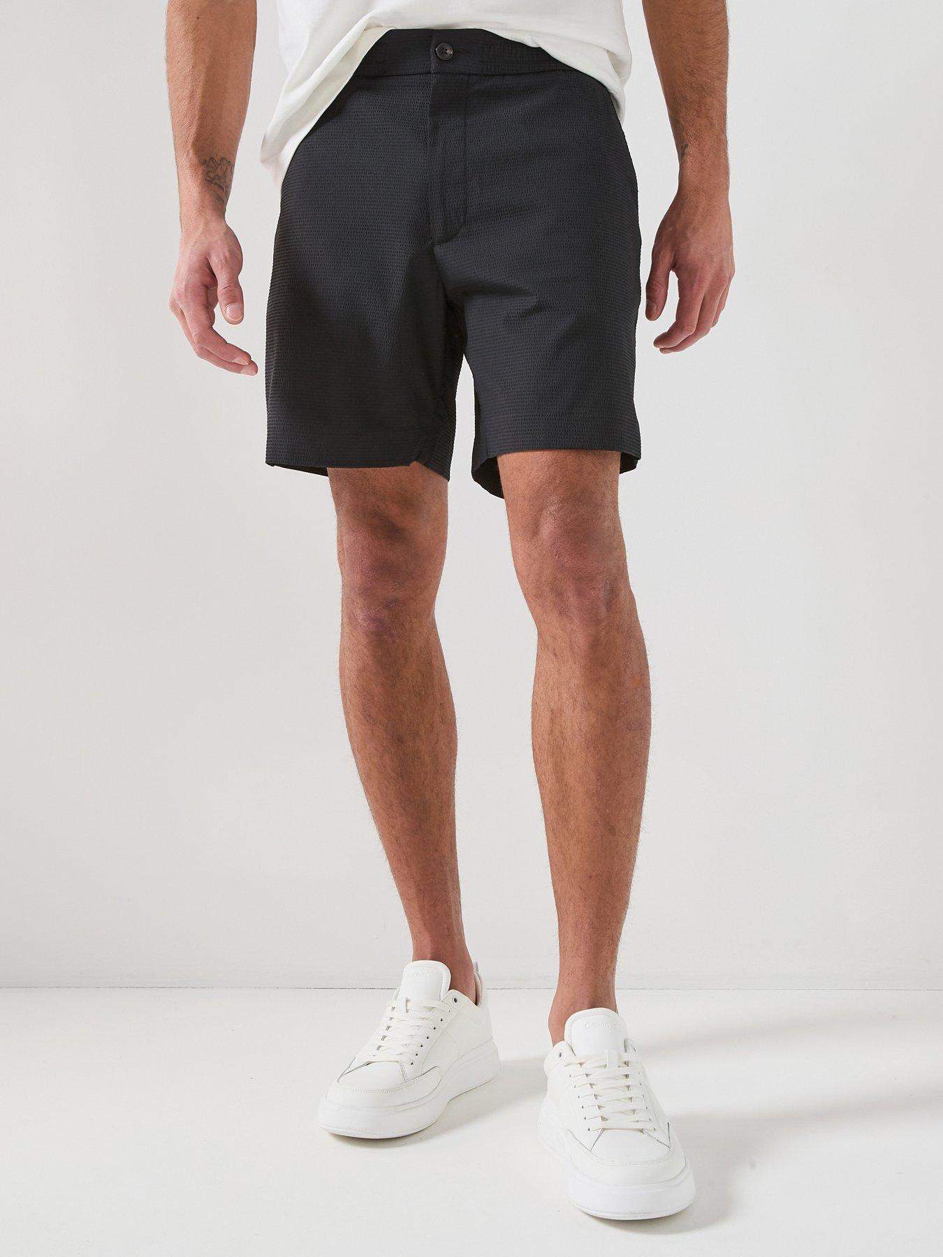 Calvin Klein Seersucker Shorts - Black