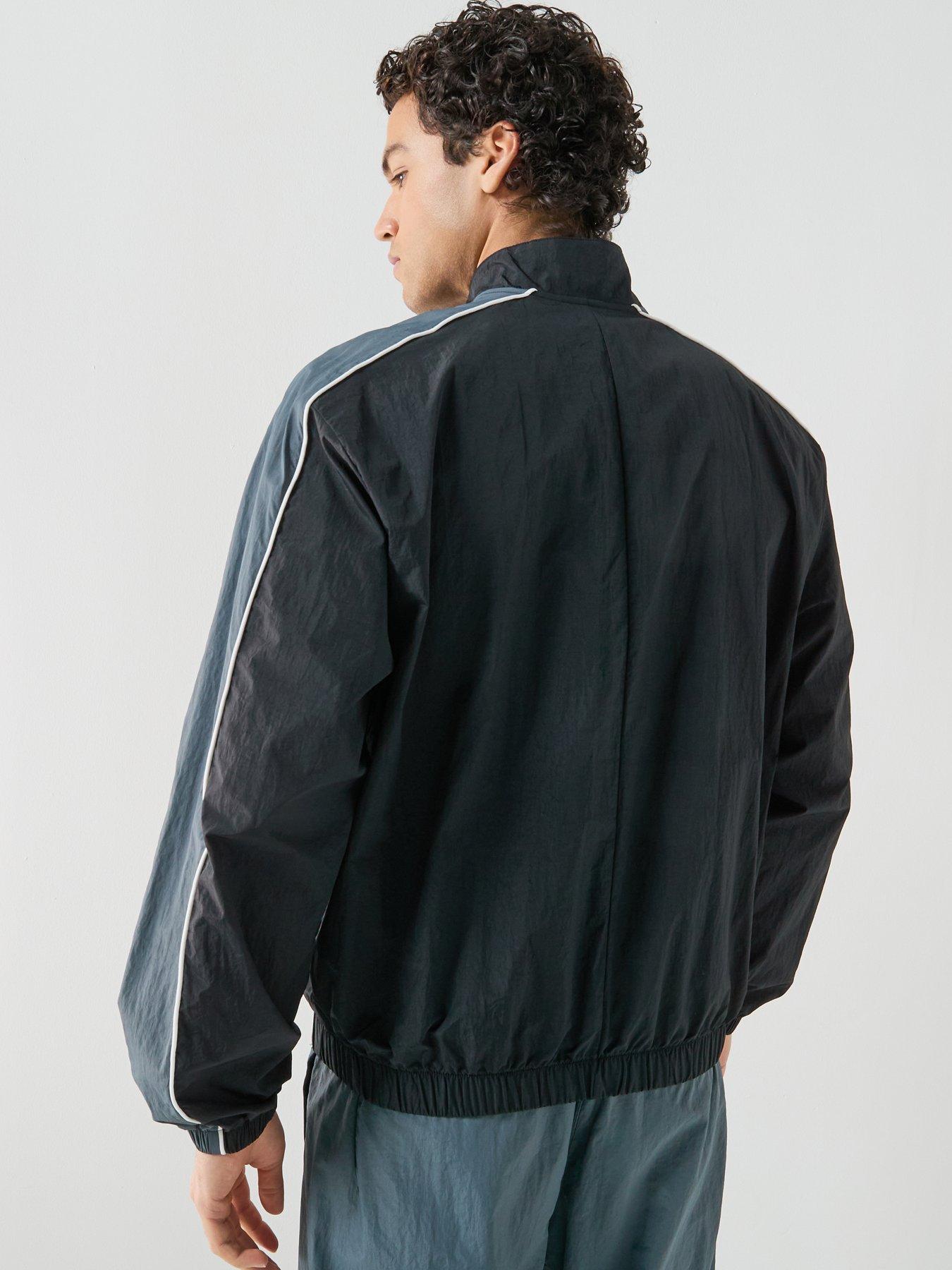 Image 2 of 6 of Calvin Klein Sport Go Out Commuter Colorblock Nylon Full Zip Track Top - Black