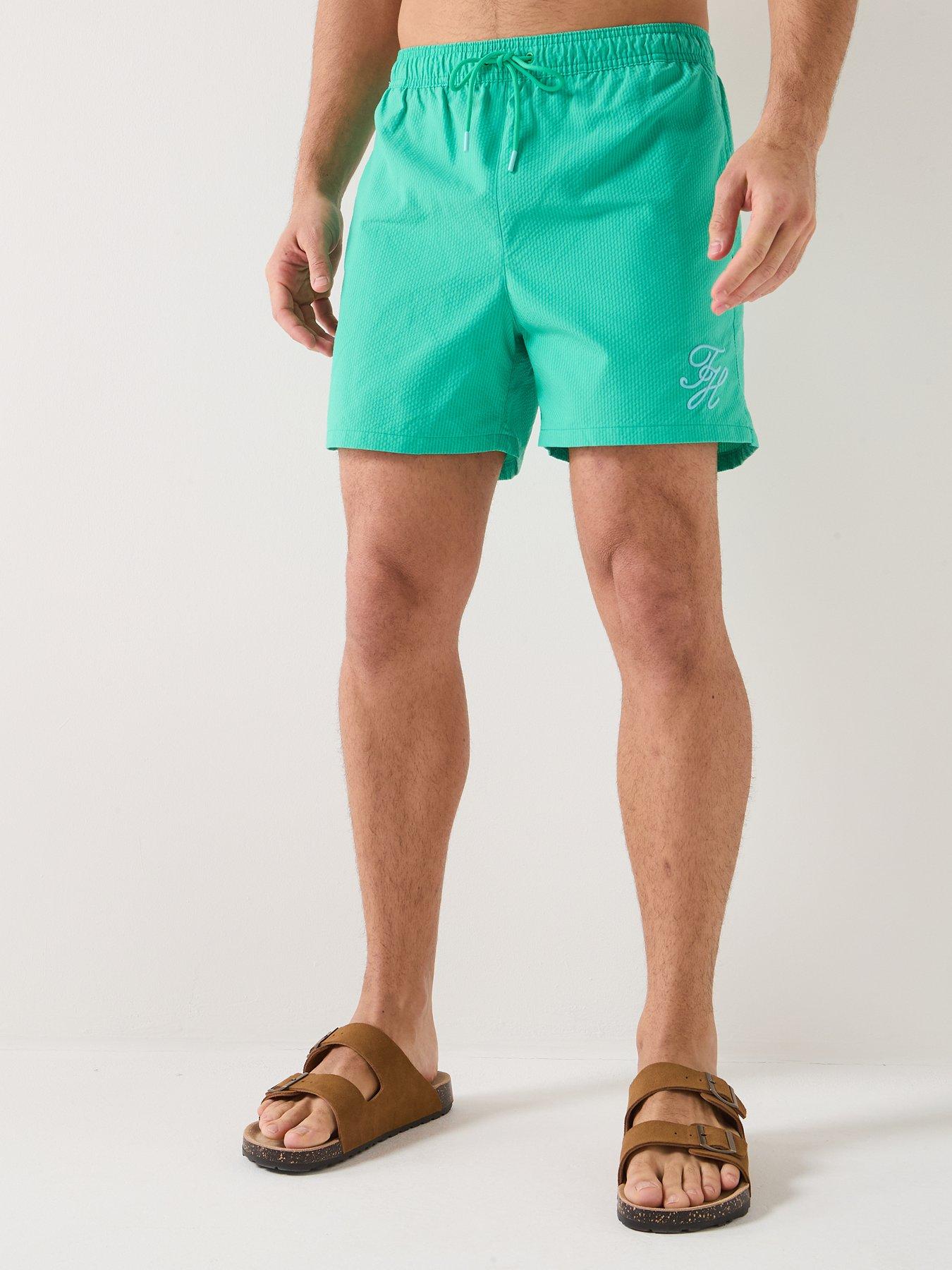 Tommy Hilfiger Mono Script Ithaca Medium Swim Shorts - Light Green
