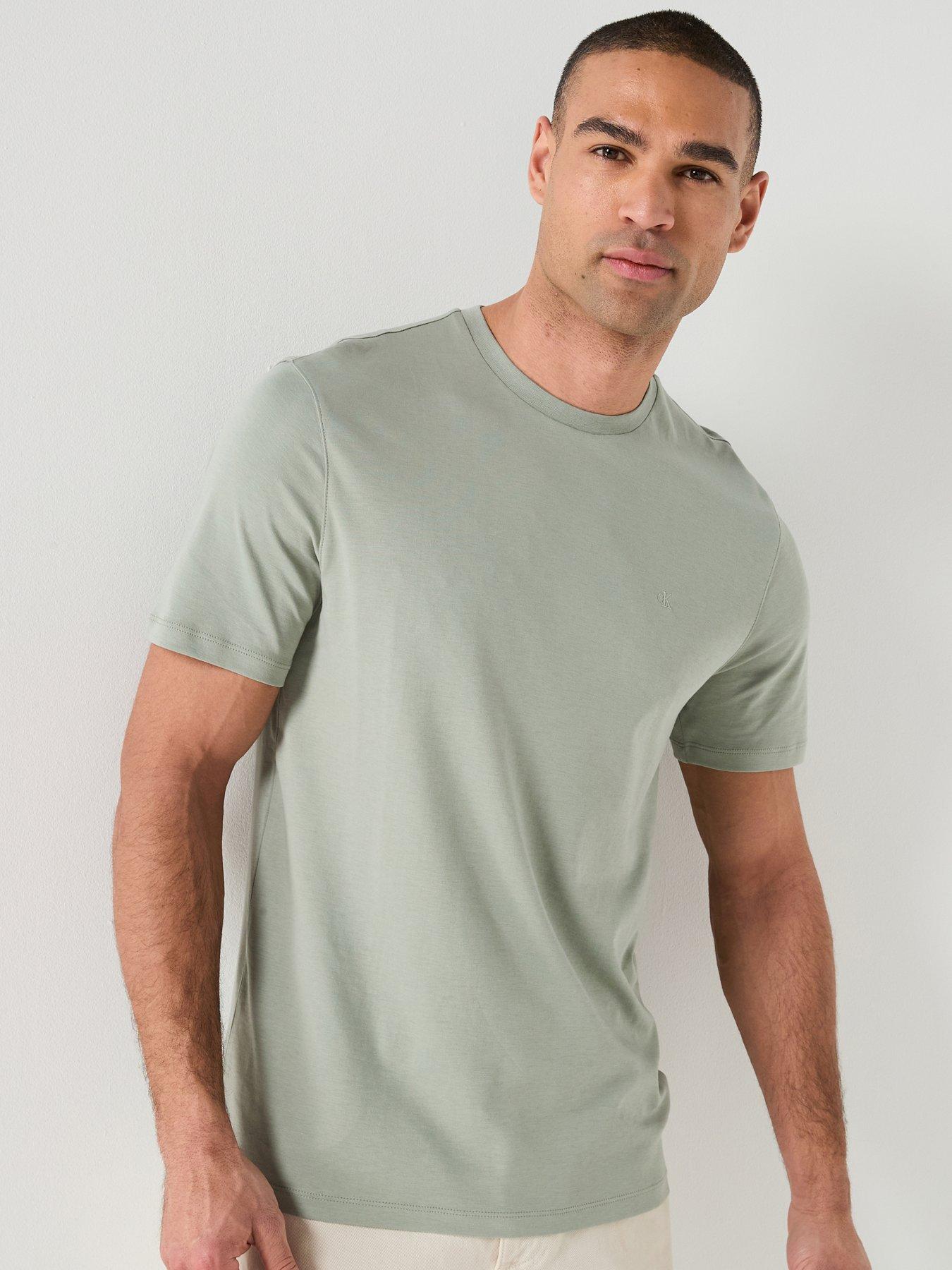 Calvin Klein Supima Chest Embroidered Logo T-Shirt - Green