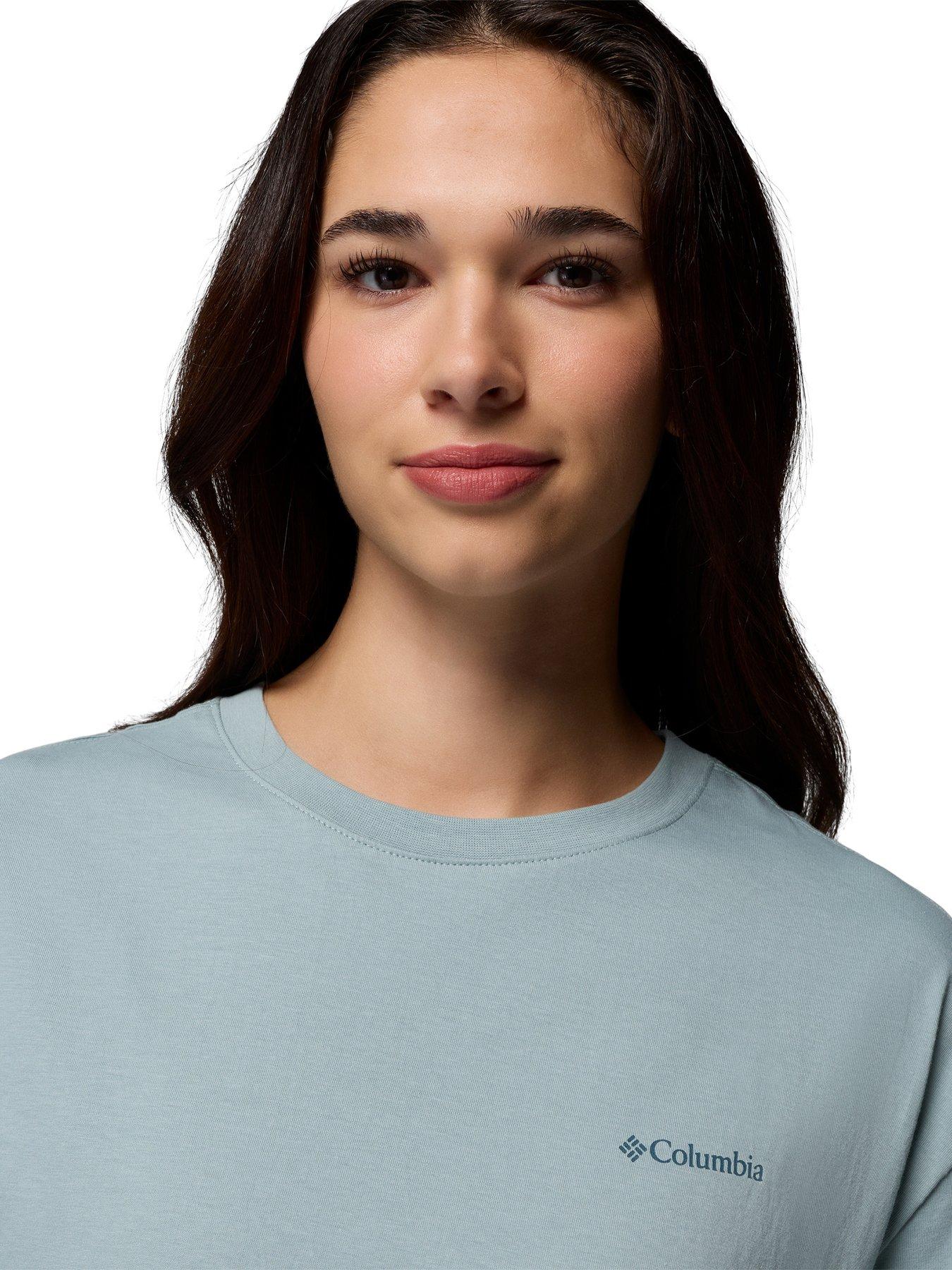 Image 6 of 6 of Columbia Womens Rolling Bend Graphic Oversized T-Shirt - Blue