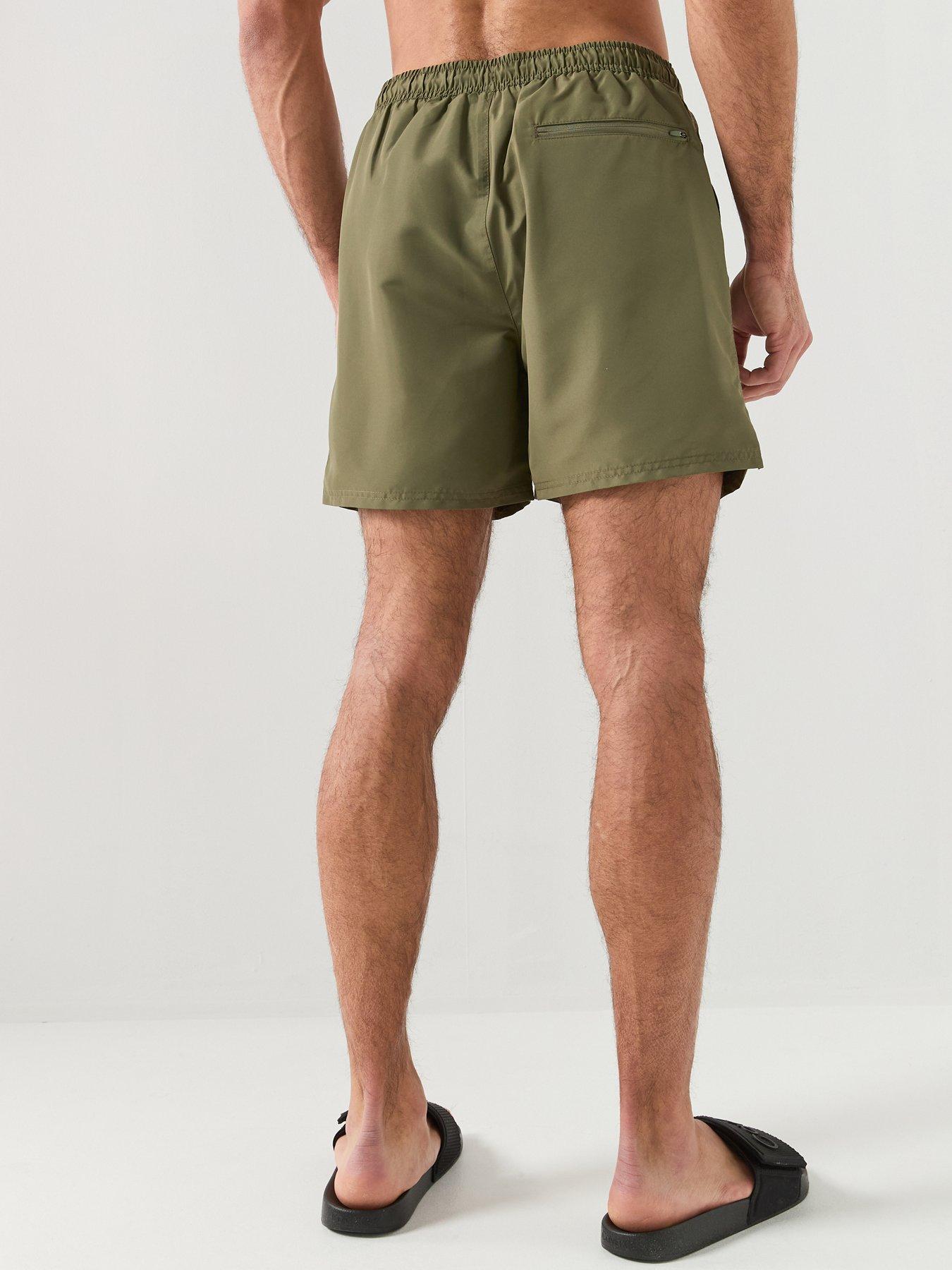 Image 2 of 6 of Calvin Klein Intense Power Side Logo Medium Swim Shorts - Green