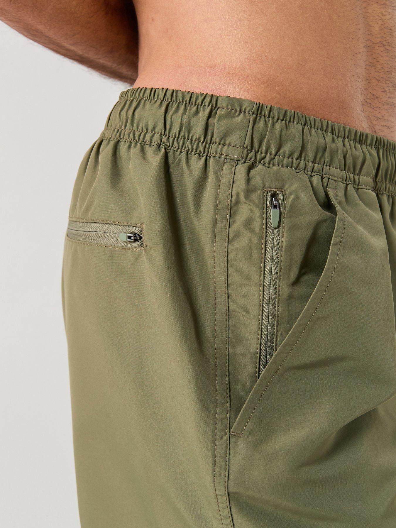 Image 4 of 6 of Calvin Klein Intense Power Side Logo Medium Swim Shorts - Green