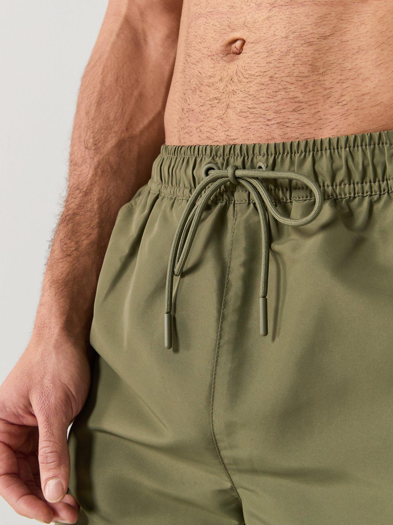 Image 6 of 6 of Calvin Klein Intense Power Side Logo Medium Swim Shorts - Green