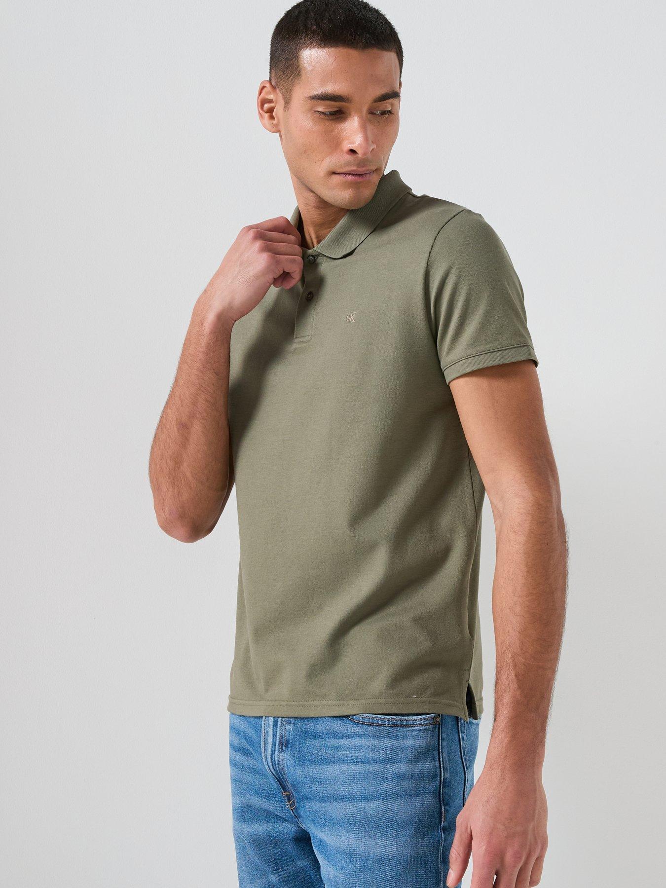 Calvin Klein Slim Fit Refined Pique Polo Shirt - Green