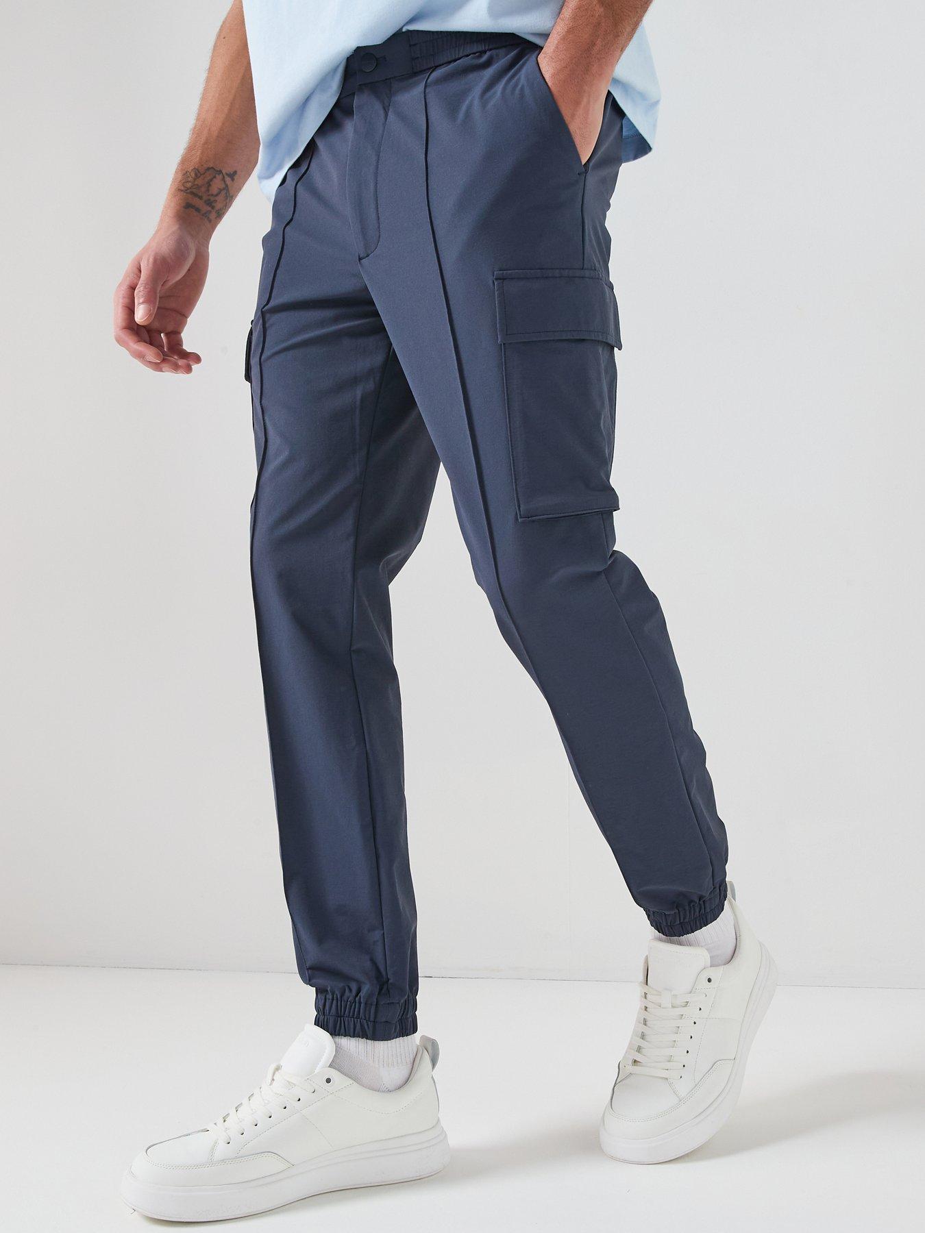 Calvin Klein Tech Dobby Cargo Pants - Blue