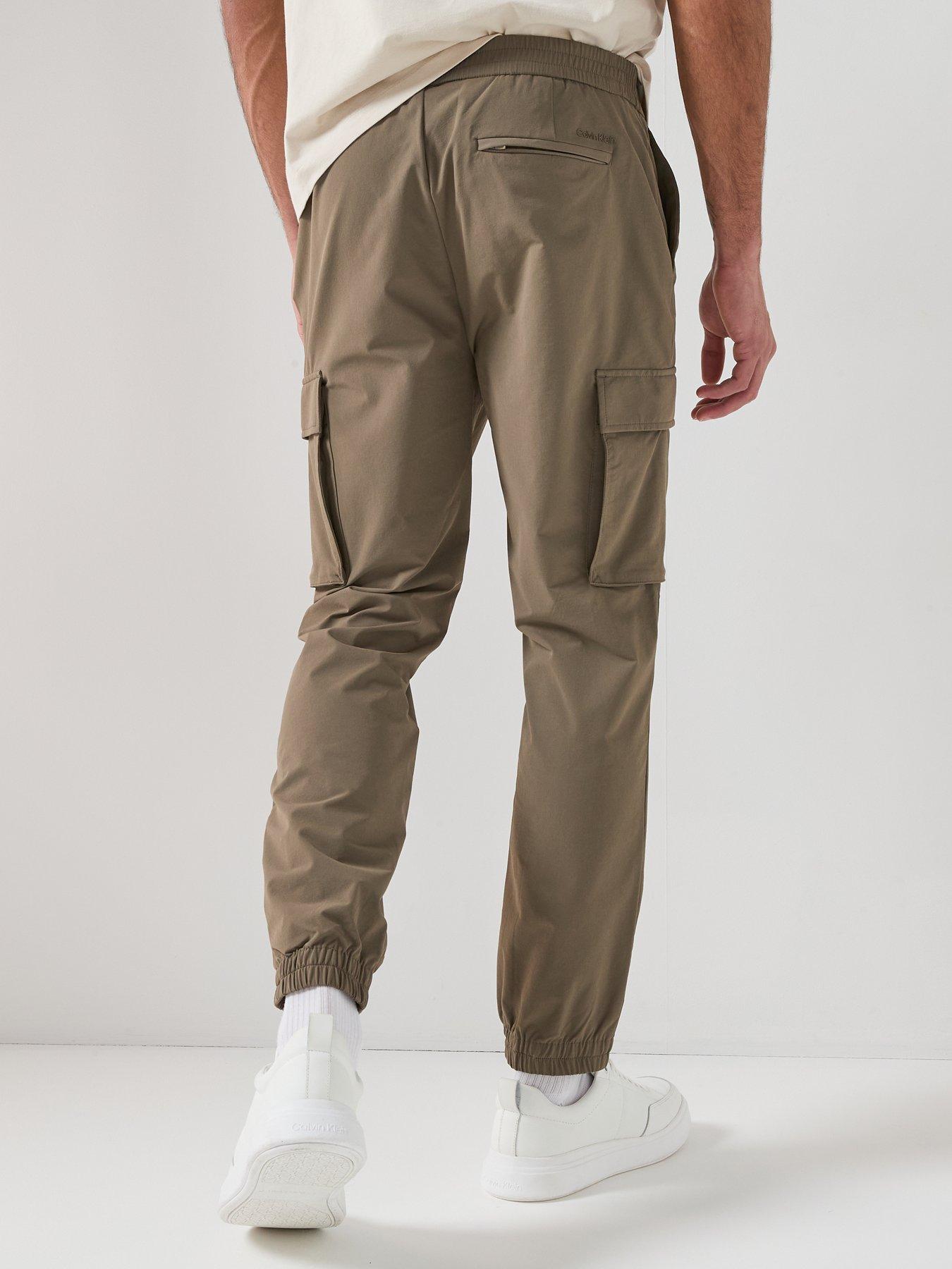 Image 2 of 6 of Calvin Klein Tech Dobby Cargo Pants - Beige