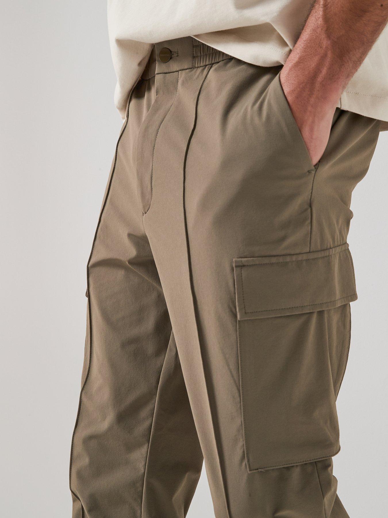 Image 5 of 6 of Calvin Klein Tech Dobby Cargo Pants - Beige