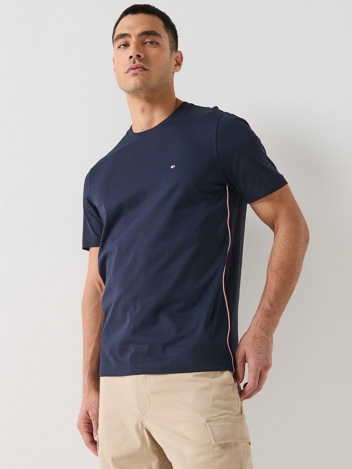 Tommy Hilfiger Global Stripe Seam T-Shirt - Navy