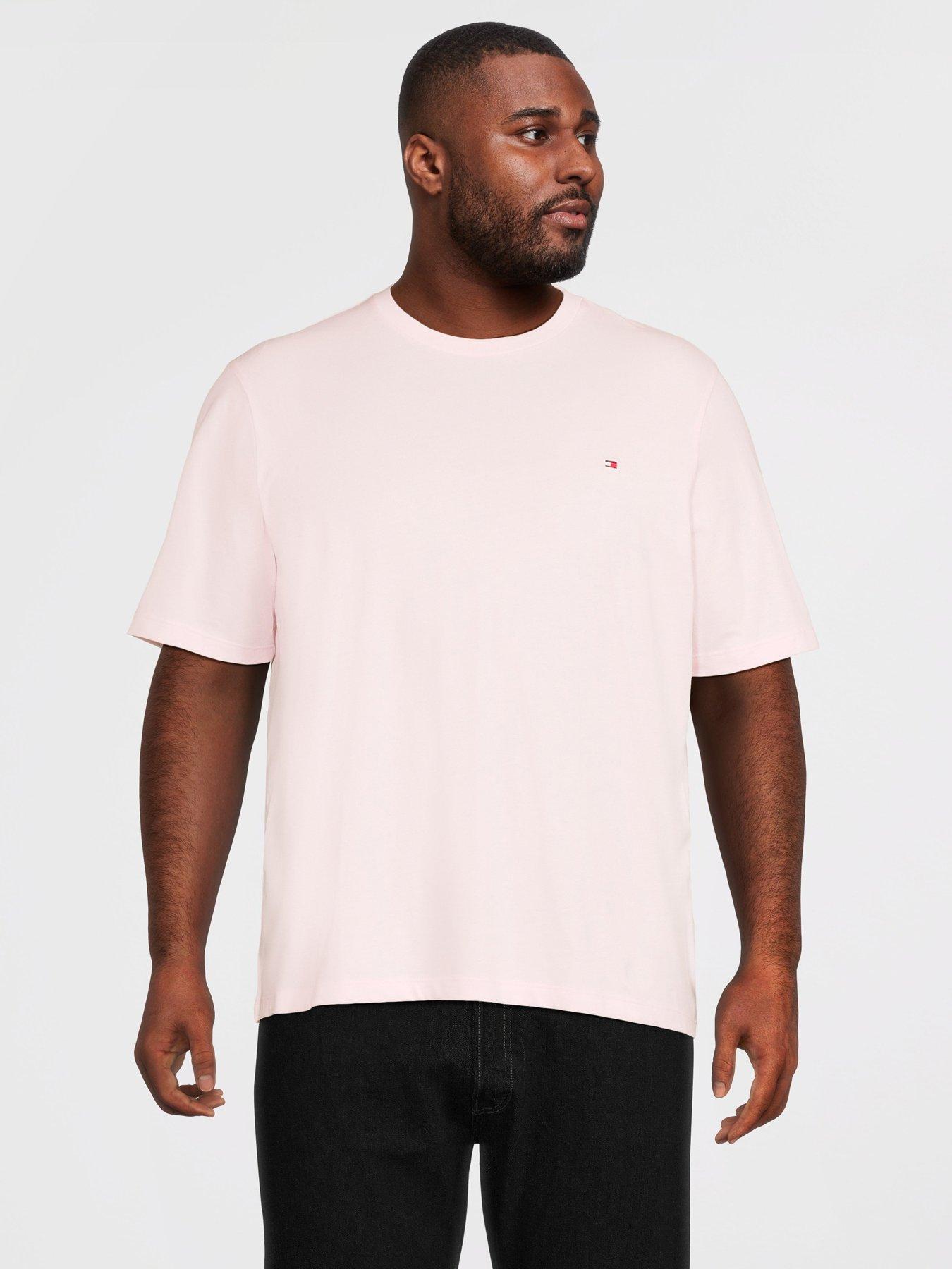 Tommy Hilfiger Big & Tall Essential Regular Fit T-Shirt, Pink, Size 3Xl, Men