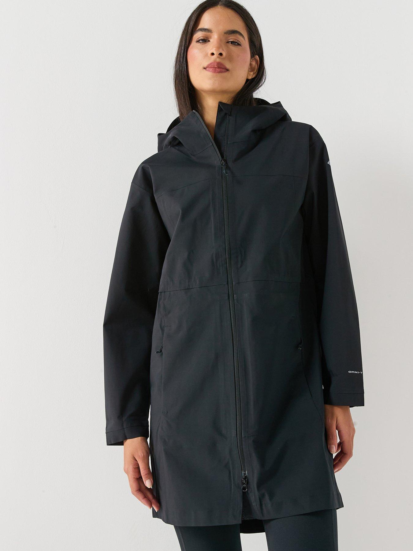 Image 1 of 6 of Columbia Womens Weekend Adventure Ii Longlie Shell Jacket - Black