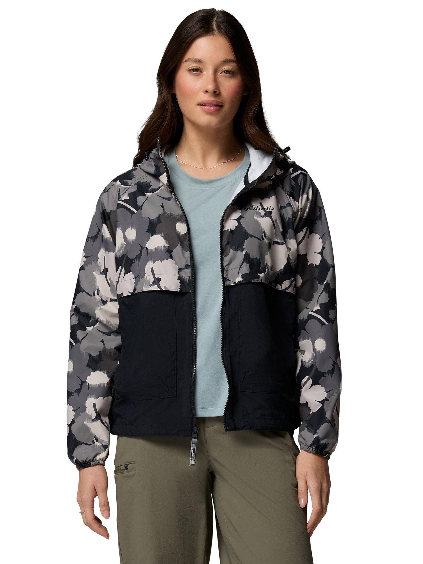 Columbia: Womens Spire Valley Printed Windbreaker - Black