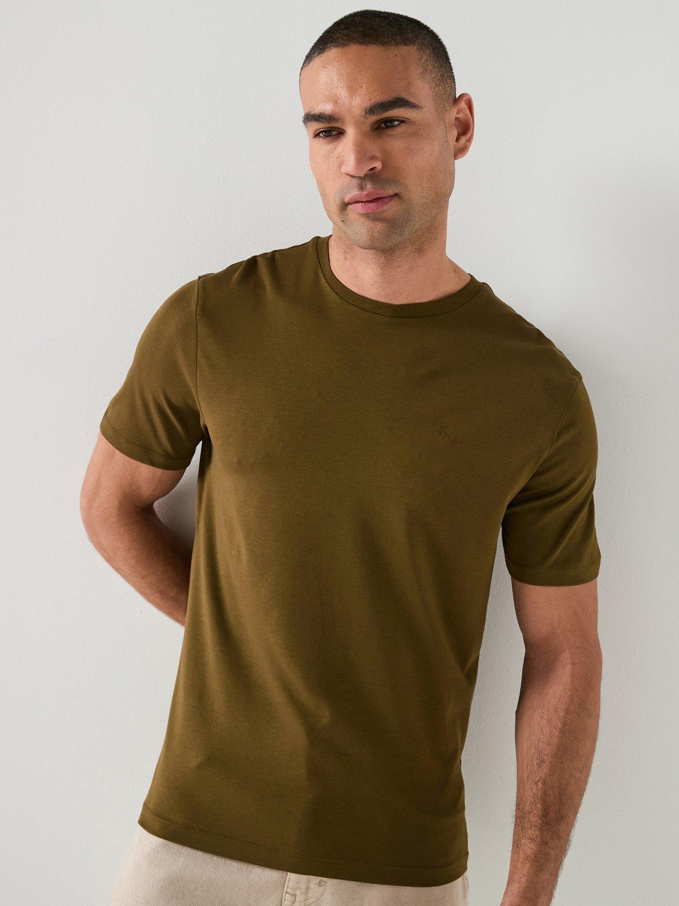 Calvin Klein Supima Chest Embroidered Logo T-Shirt - Green