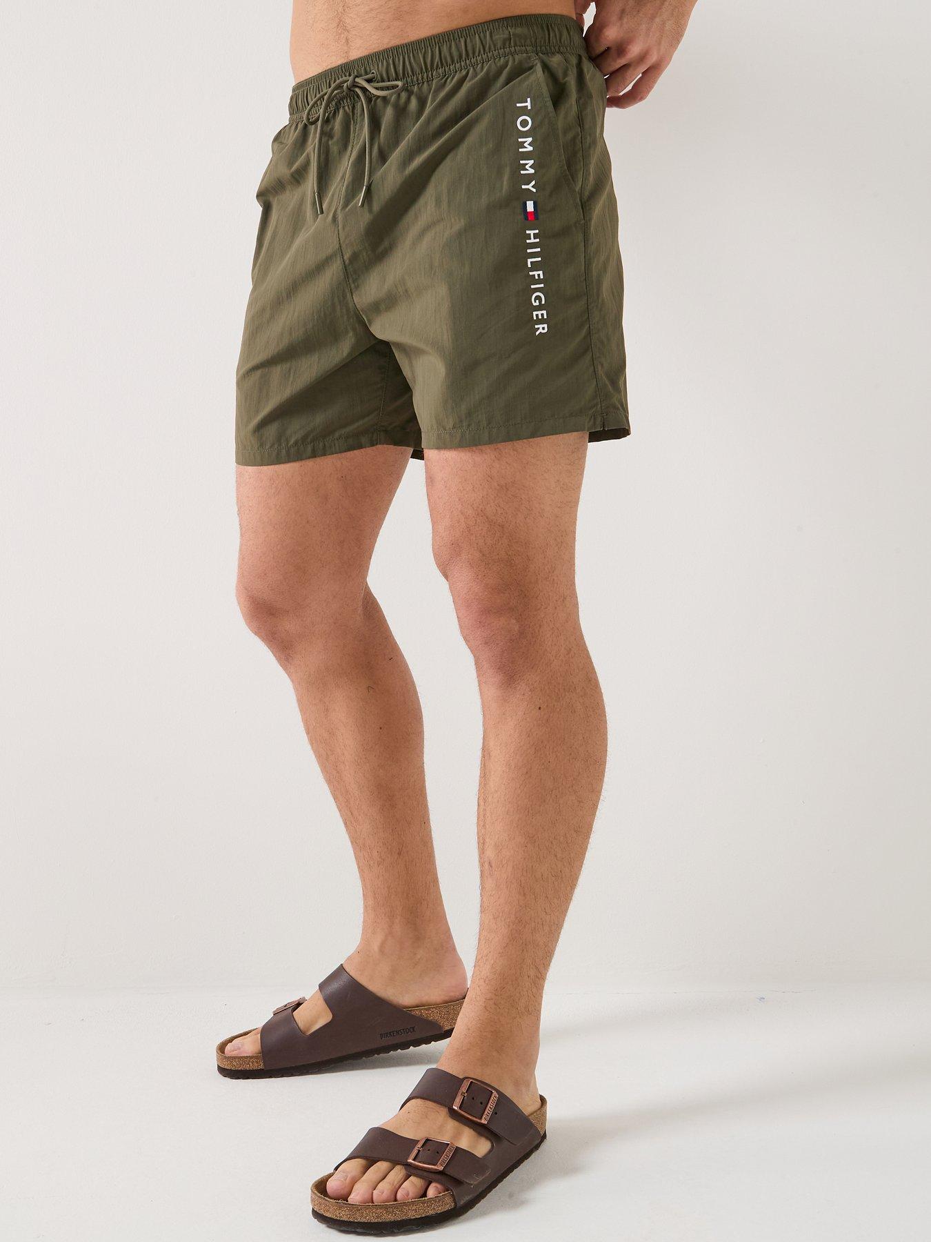 Tommy Hilfiger Side Linear Logo Swimshorts - Green