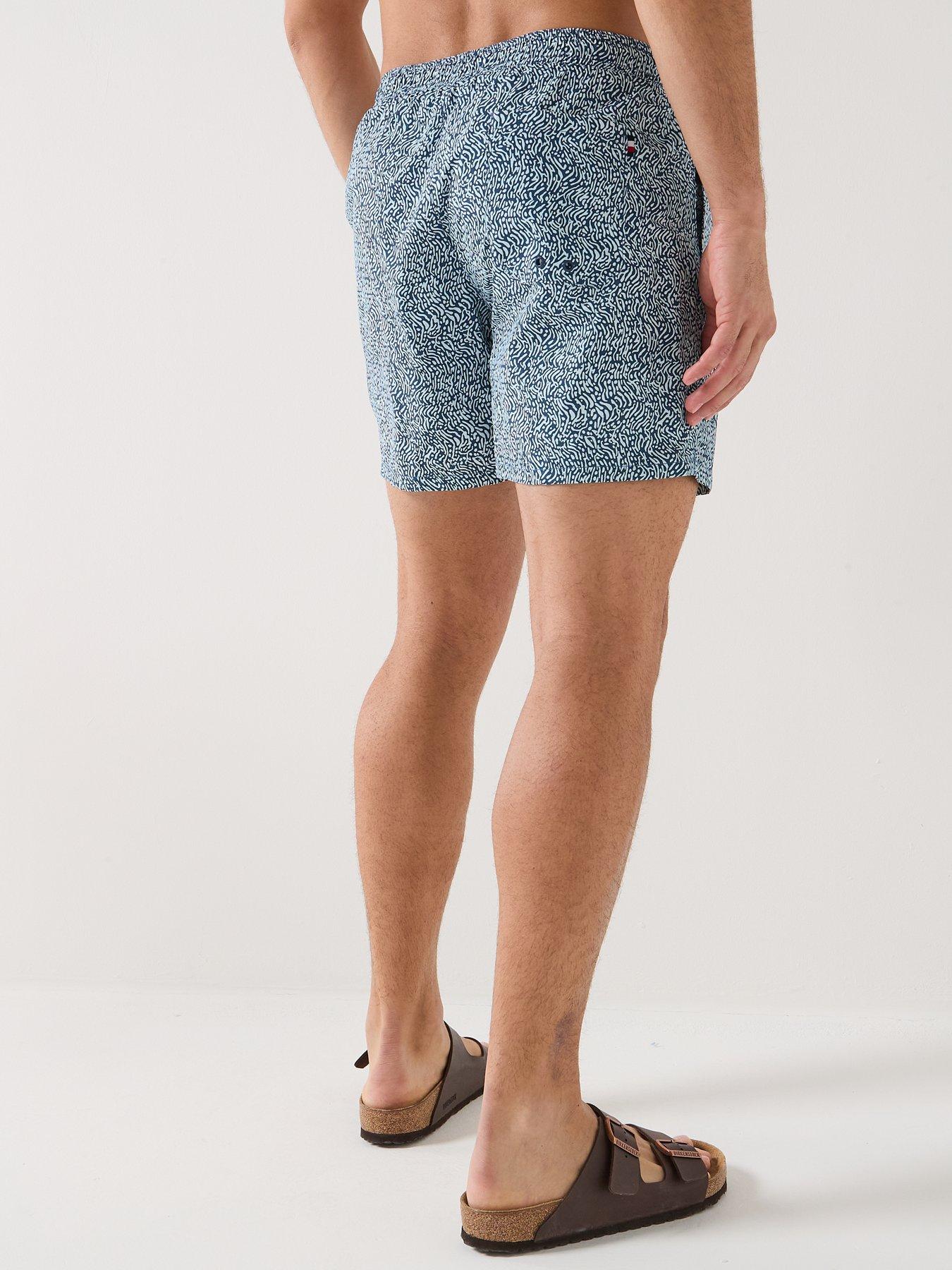 Image 2 of 6 of Tommy Hilfiger Essential All Over Print Medium Swim Shorts - Blue