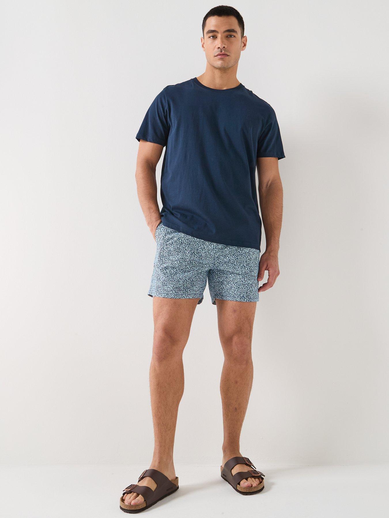 Image 3 of 6 of Tommy Hilfiger Essential All Over Print Medium Swim Shorts - Blue