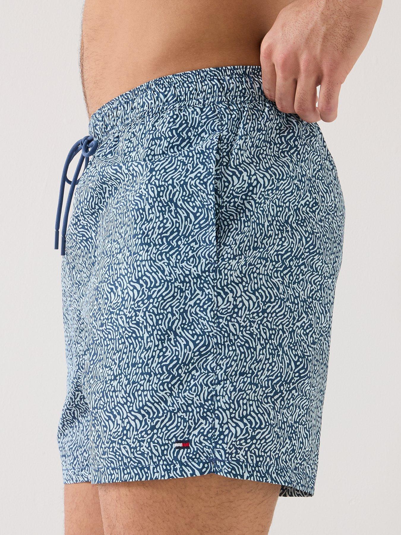 Image 4 of 6 of Tommy Hilfiger Essential All Over Print Medium Swim Shorts - Blue