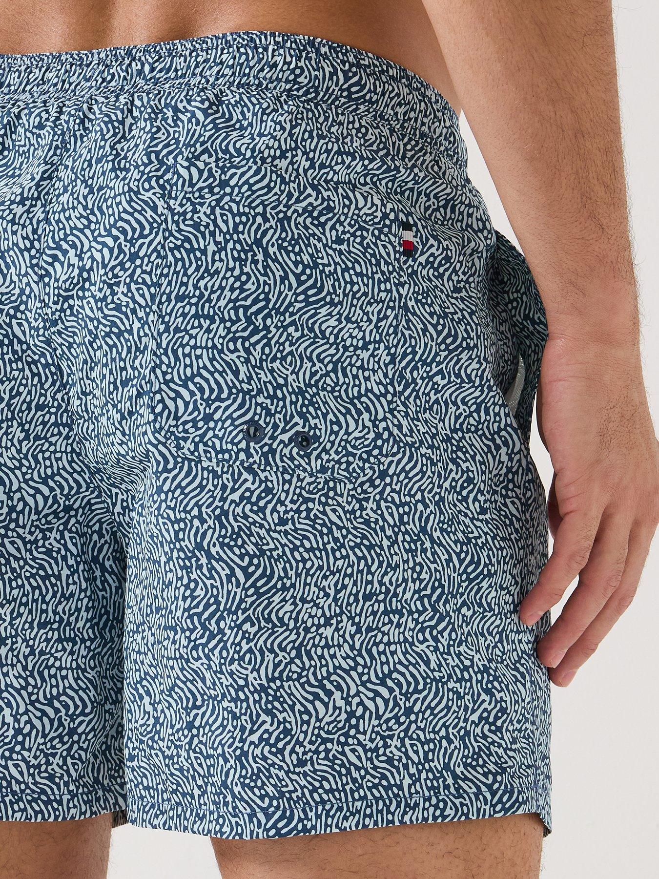 Image 6 of 6 of Tommy Hilfiger Essential All Over Print Medium Swim Shorts - Blue