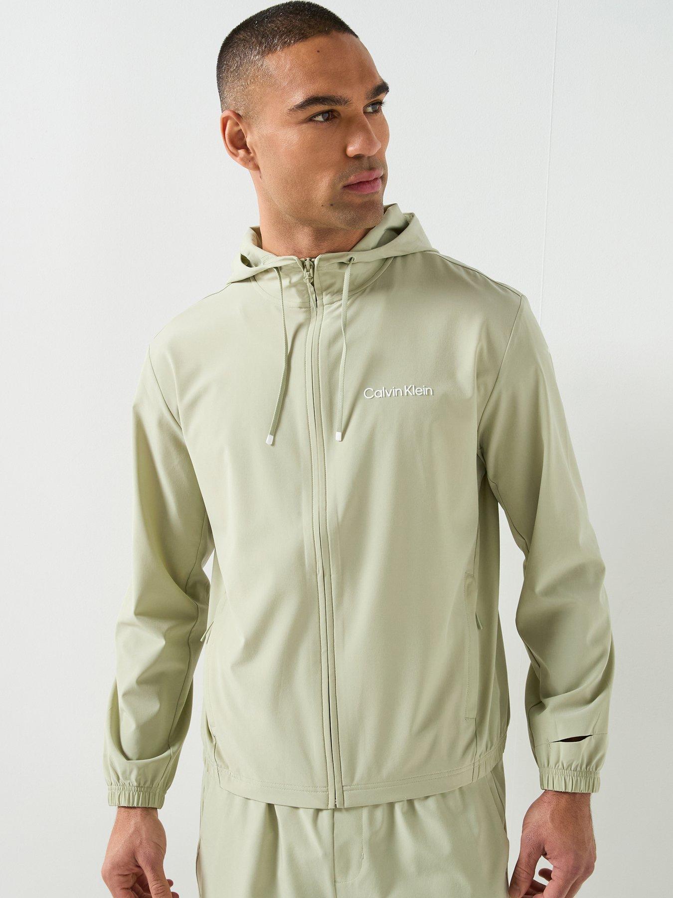 Calvin Klein Sport Work Out Icon Wind Lightweight Hooded Jacket - Green