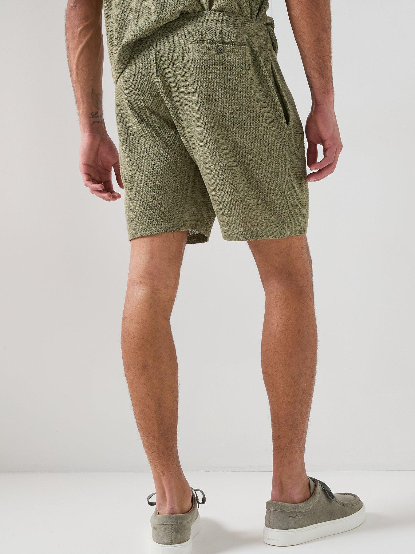 Image 2 of 6 of Calvin Klein Embrace Beach Knitted Shorts - Green