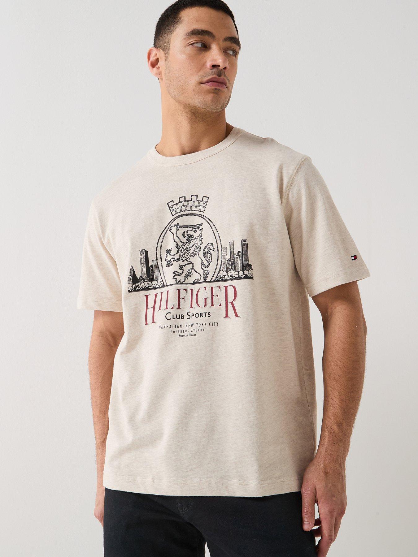 Tommy Hilfiger Heritage Crest Large Graphic T-Shirt - Light Beige
