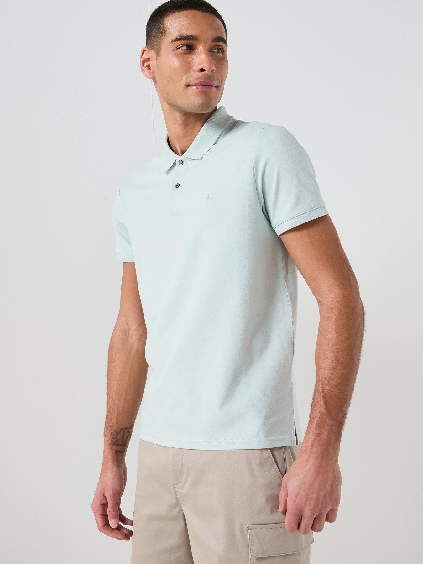 Calvin Klein Slim Fit Refined Pique Polo Shirt - Light Green