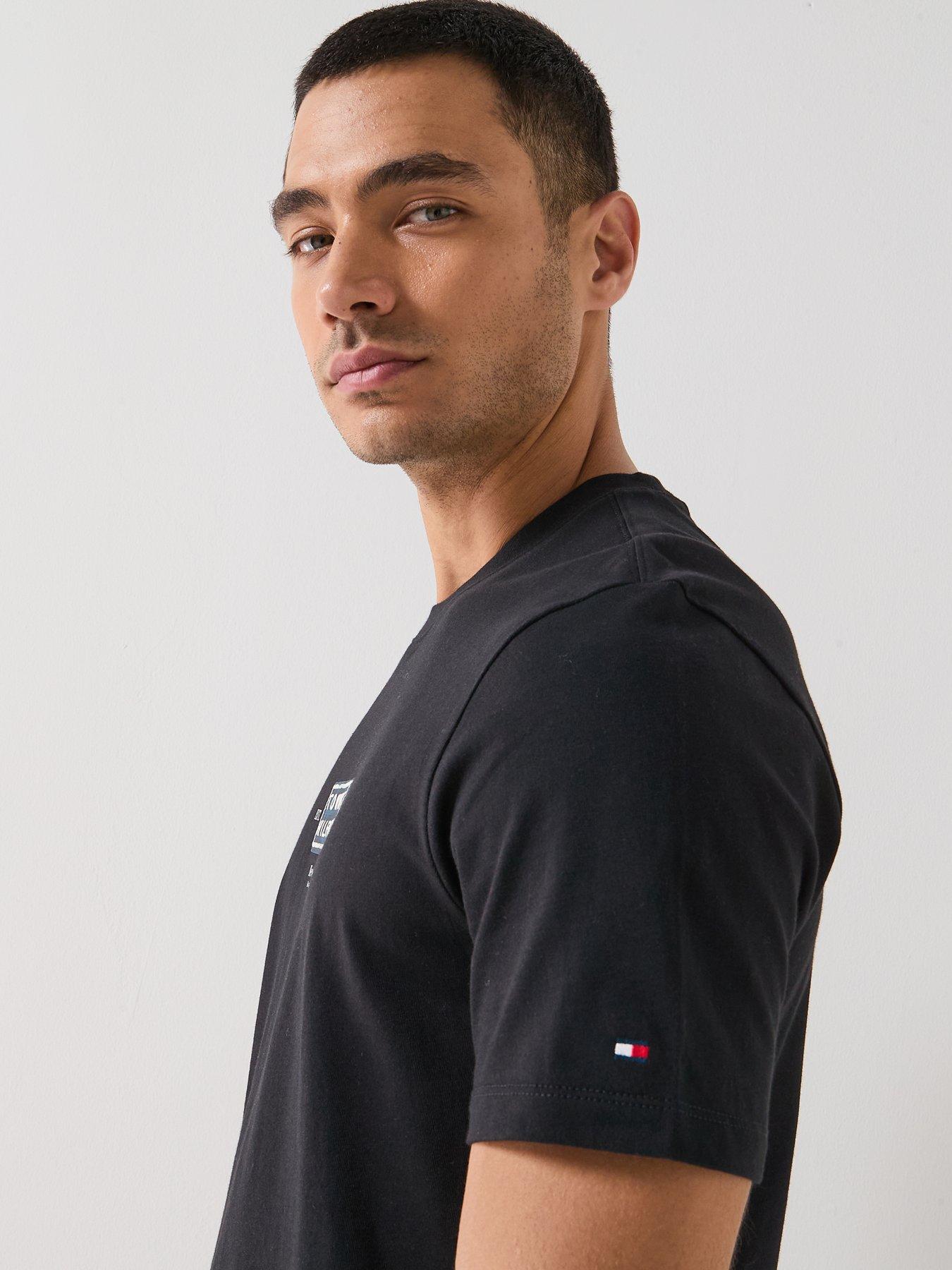 Tommy Hilfiger Heritage Central Label Logo T-Shirt - Black | Very