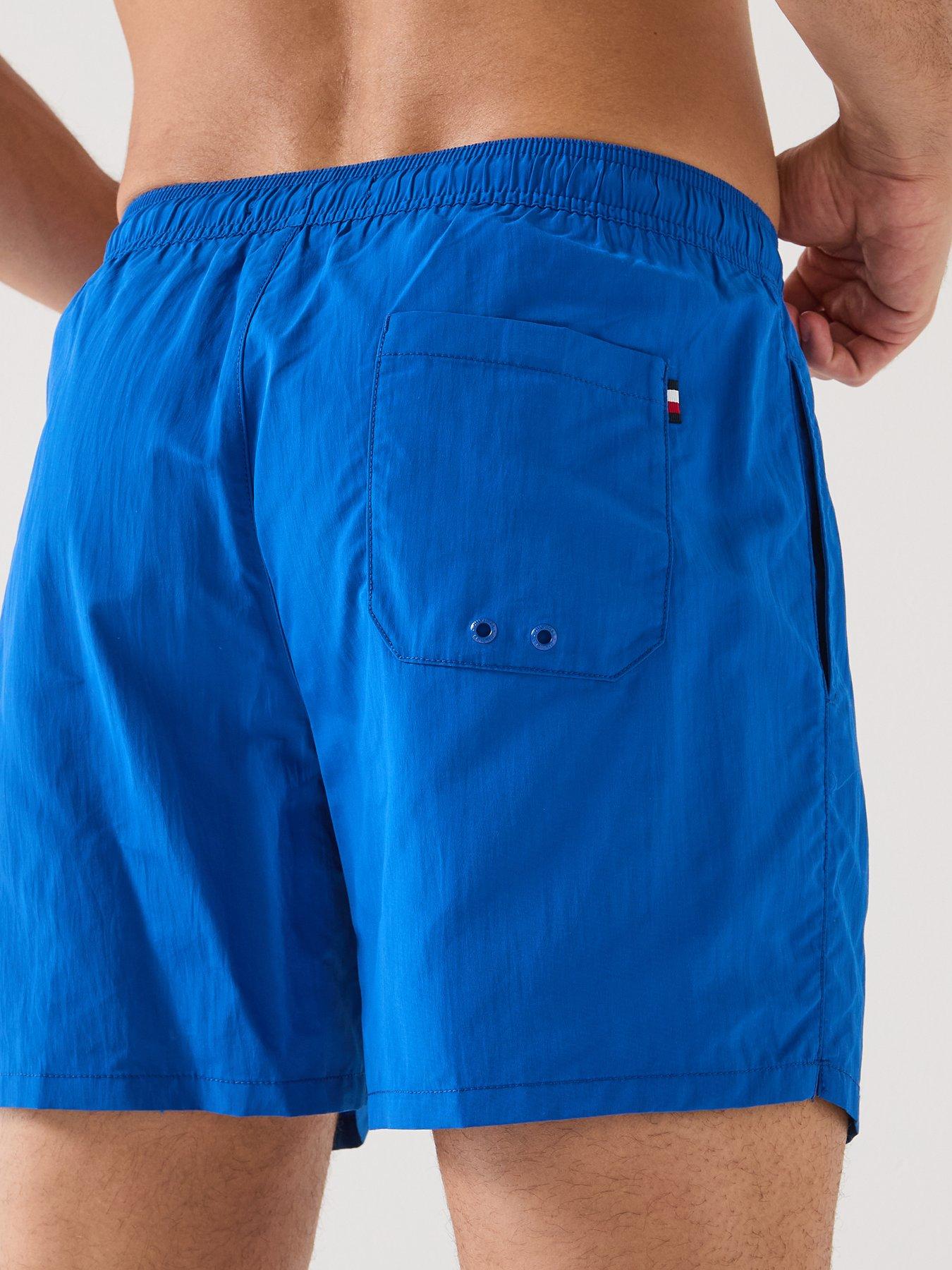 Image 4 of 6 of Tommy Hilfiger Essential Small Flag Medium Swim Shorts - Bright Blue