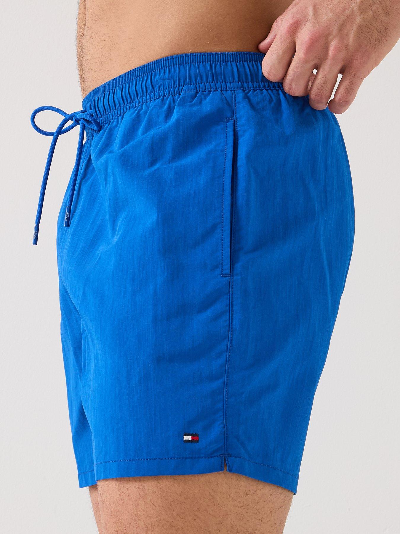 Image 6 of 6 of Tommy Hilfiger Essential Small Flag Medium Swim Shorts - Bright Blue