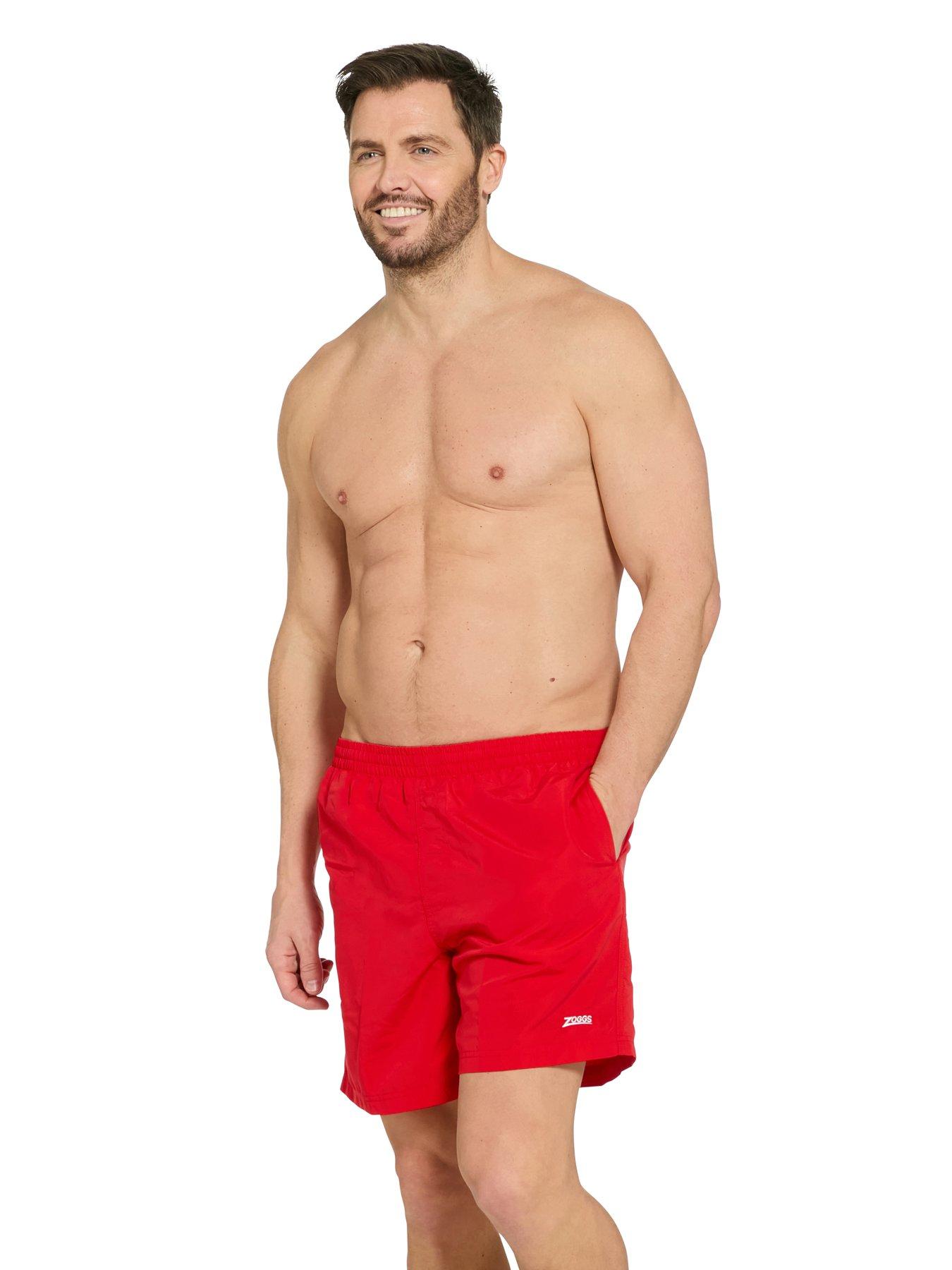 Zoggs Mens Swim Penrith 17 Inch Shorts - Red