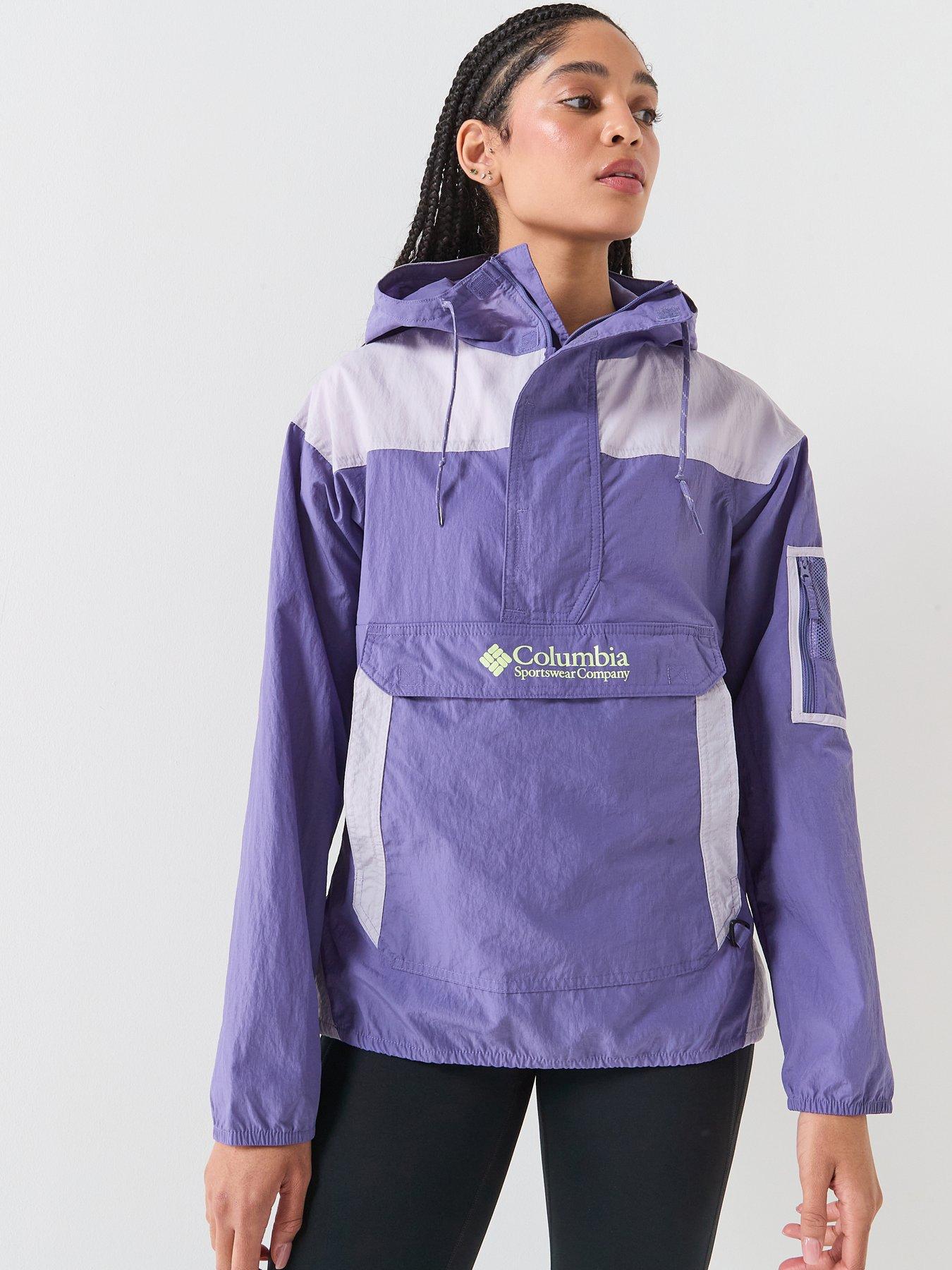 Columbia Womens Challenger Ii Windbreaker, Purple, Size Xs, Women