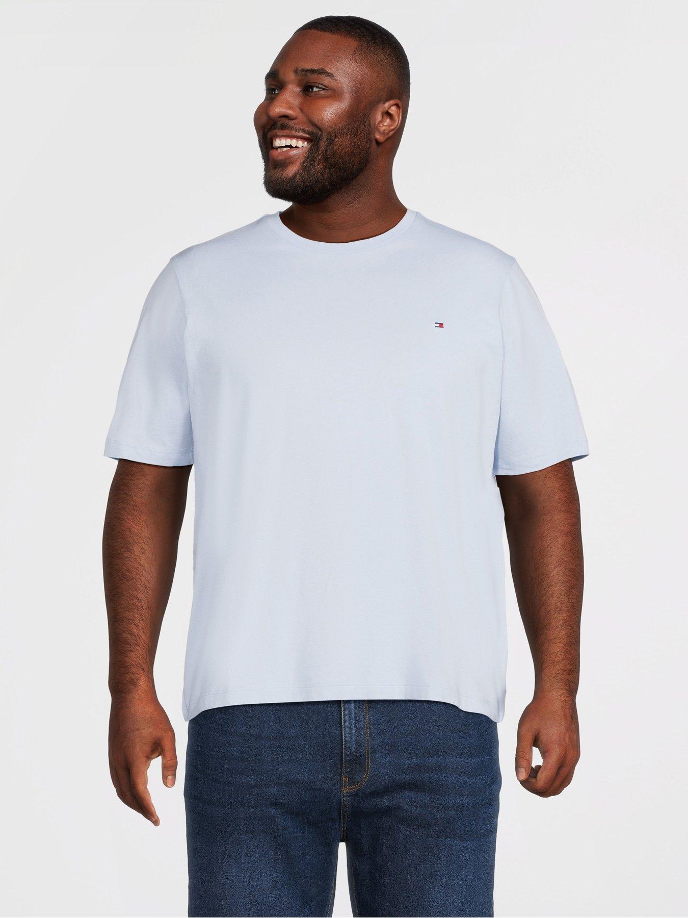 Tommy Hilfiger Big & Tall Essential Regular Fit T-Shirt, Light Blue, Size 3Xl, Men