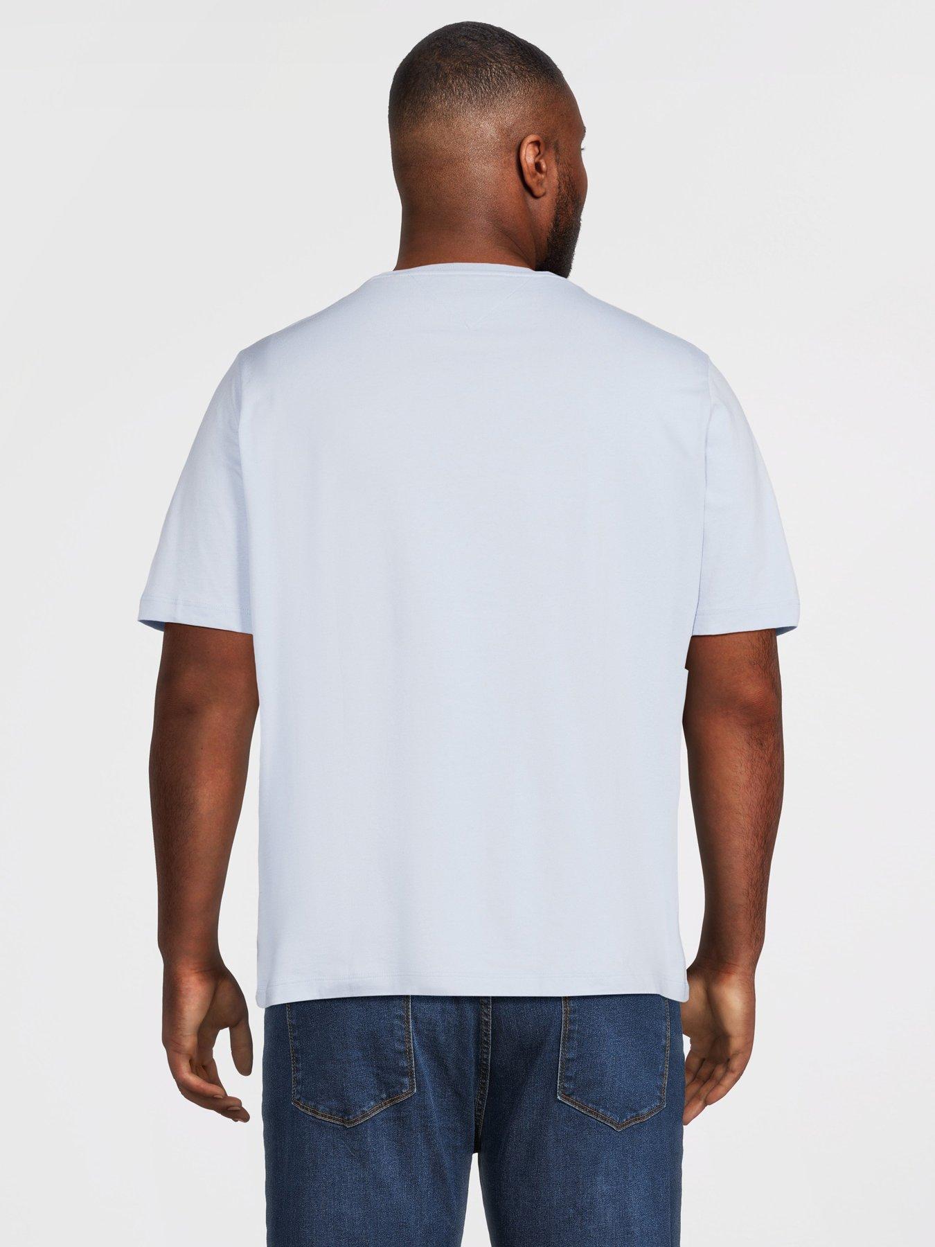Image 2 of 5 of Tommy Hilfiger Big &amp; Tall Essential Regular Fit T-Shirt - Light Blue