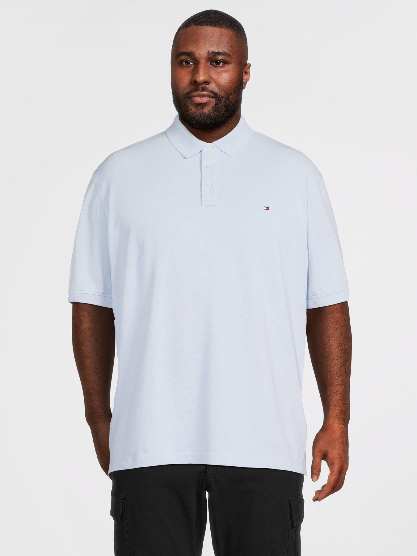 Tommy Hilfiger Big  &  Tall 1985 Regular Fit Polo Shirt - Light Blue