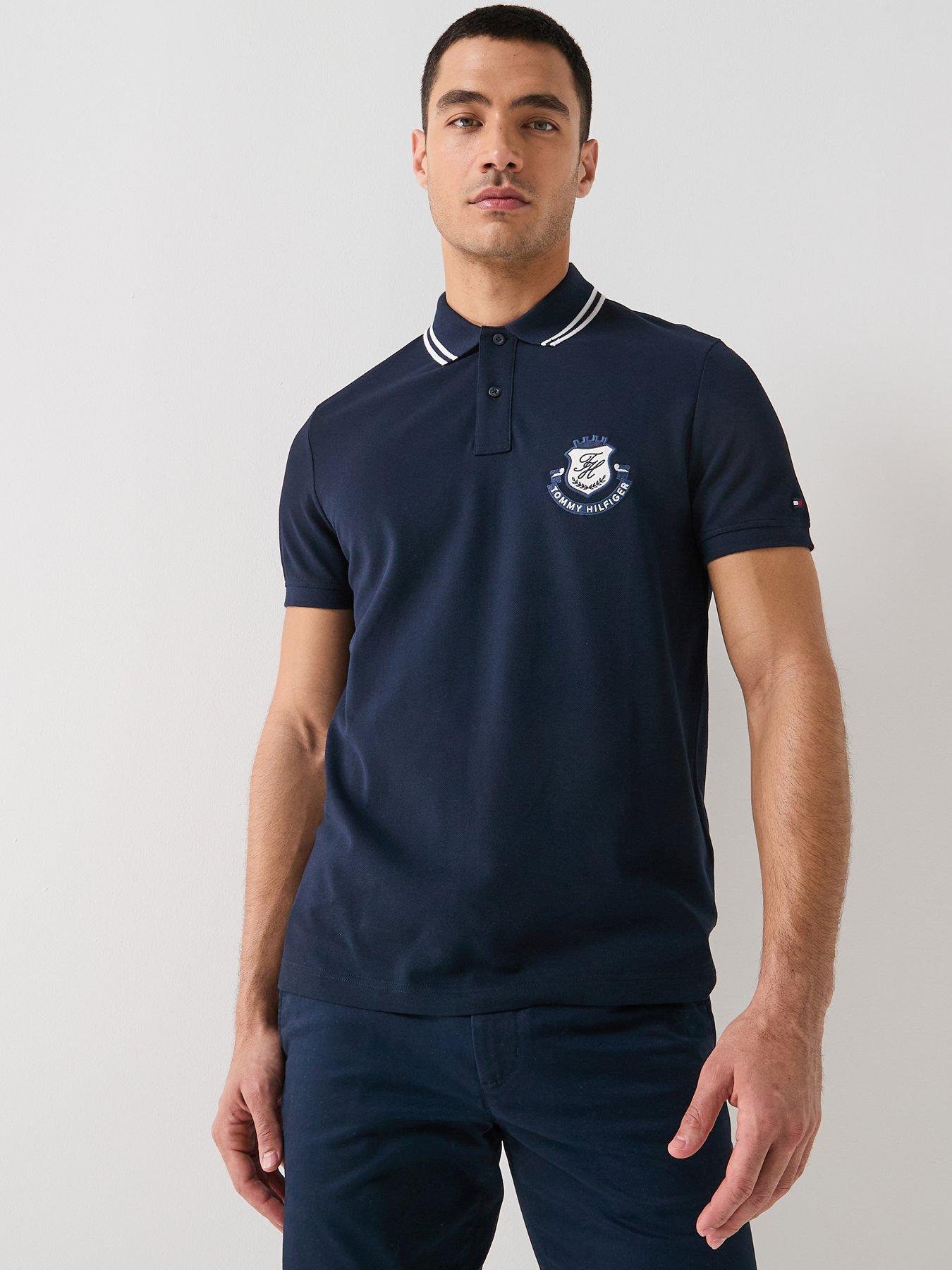 Tommy Hilfiger Retro Sports Crest Badge Polo Shirt - Navy