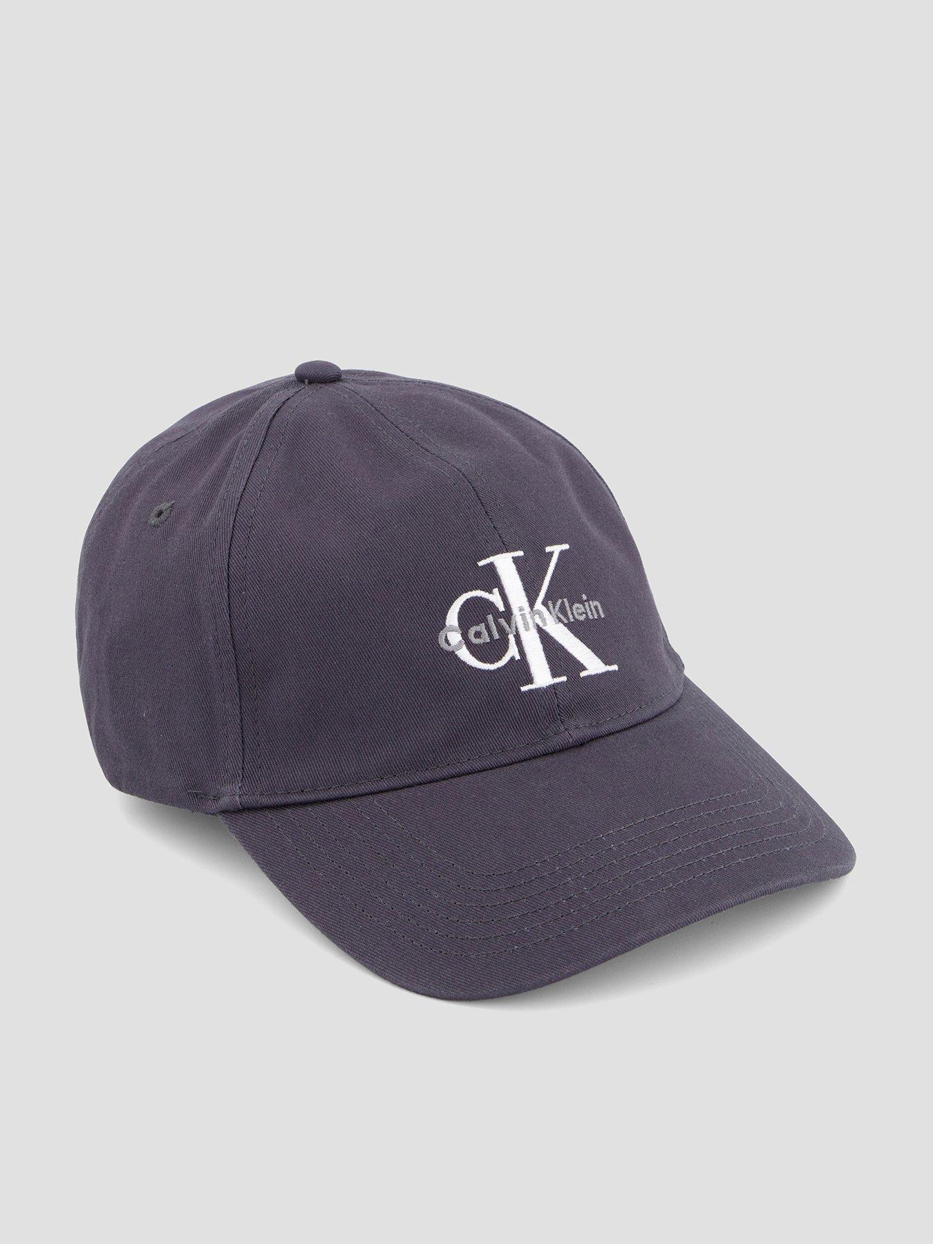Image 1 of 4 of Calvin Klein Monologo Embroidery Baseball Cap - Ink