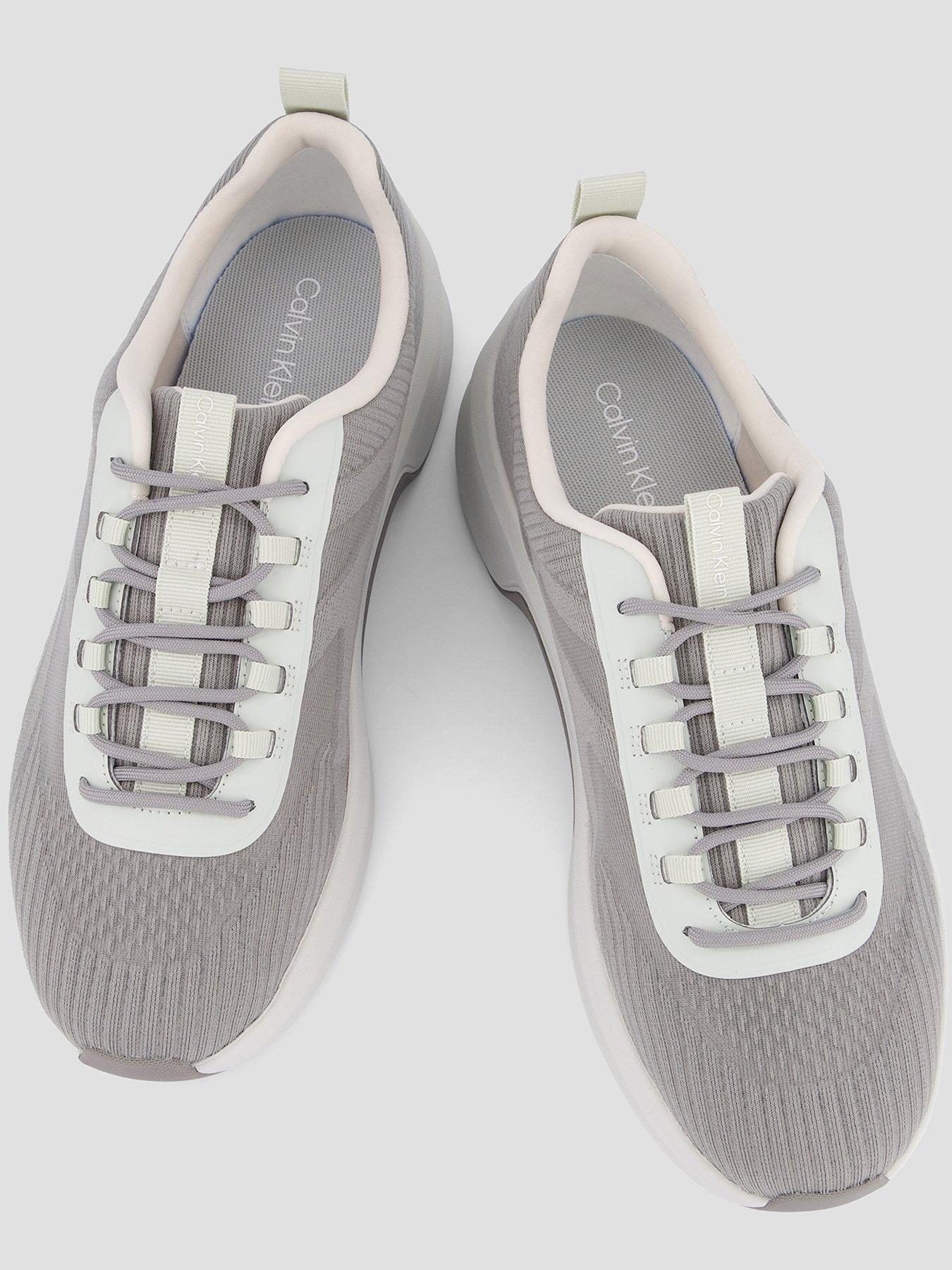 Image 3 of 7 of Calvin Klein Chunky Run Lacesock Stripe Knitted Trainer - Grey